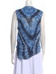 Raquel Allegra Tie-Dye Print Scoop Neck Top