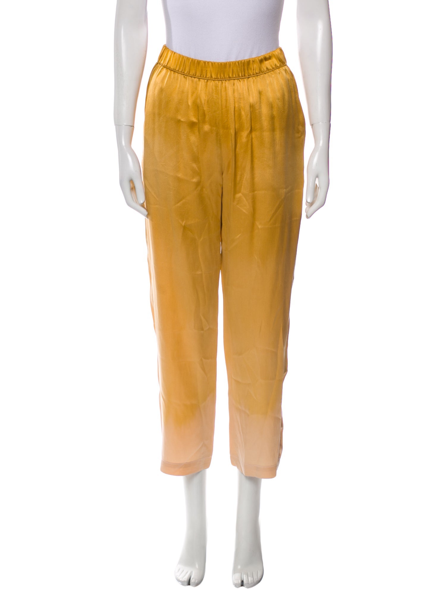 Raquel Allegra Silk Straight Leg Pants
