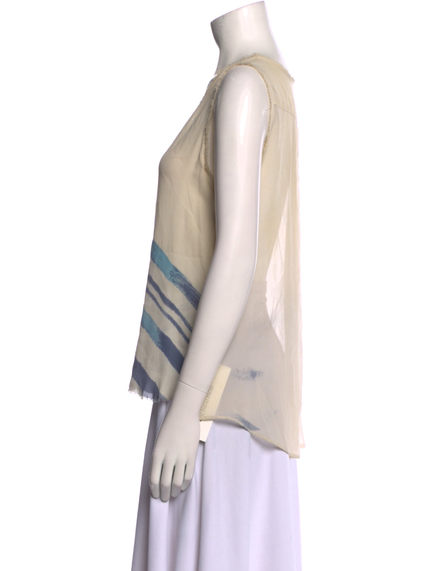 Raquel Allegra Silk Graphic Print Top