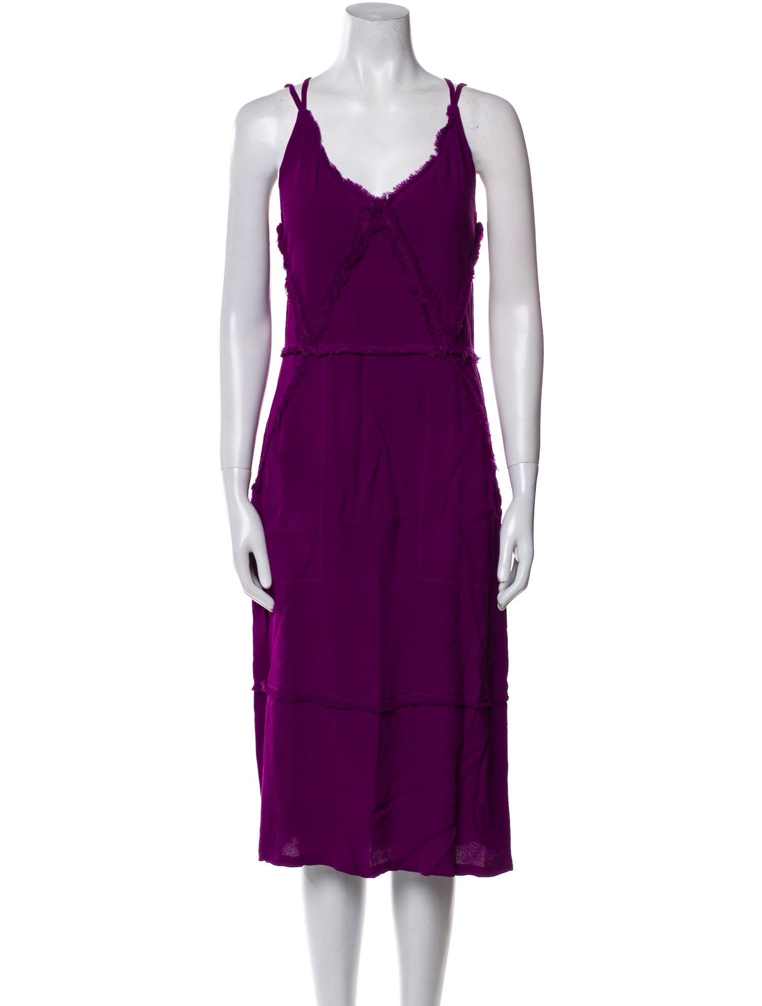 Raquel Allegra V-Neck Midi Length Dress
