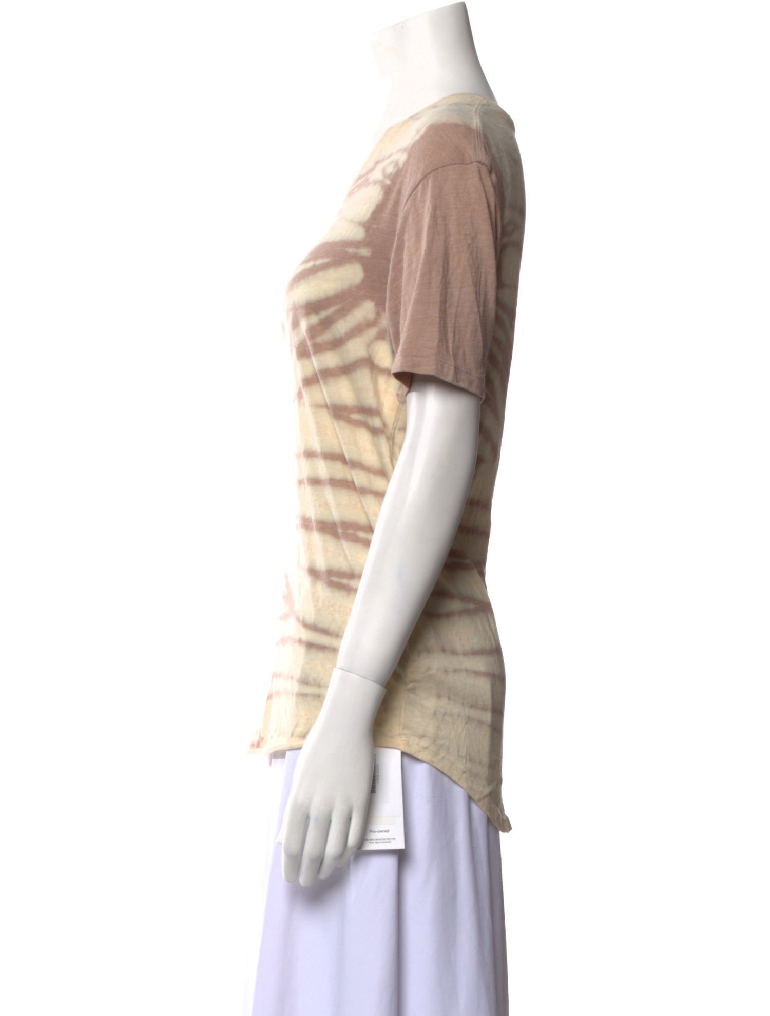 Raquel Allegra Tie-Dye Print Scoop Neck T-Shirt