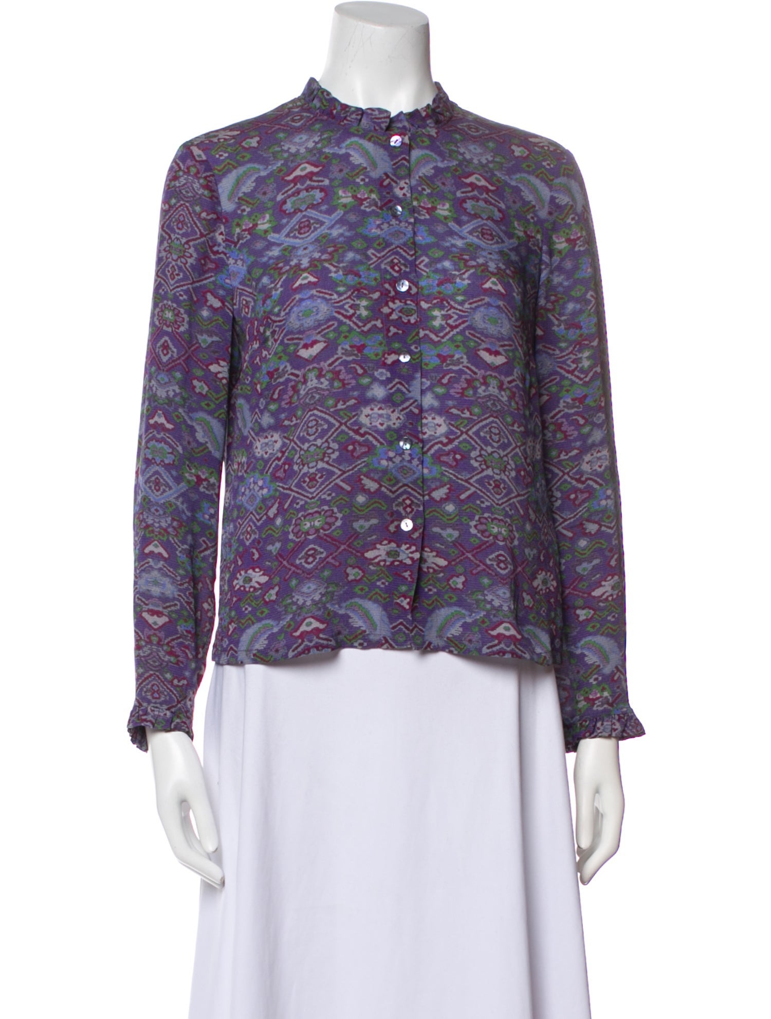 Raquel Allegra Silk Printed Blouse