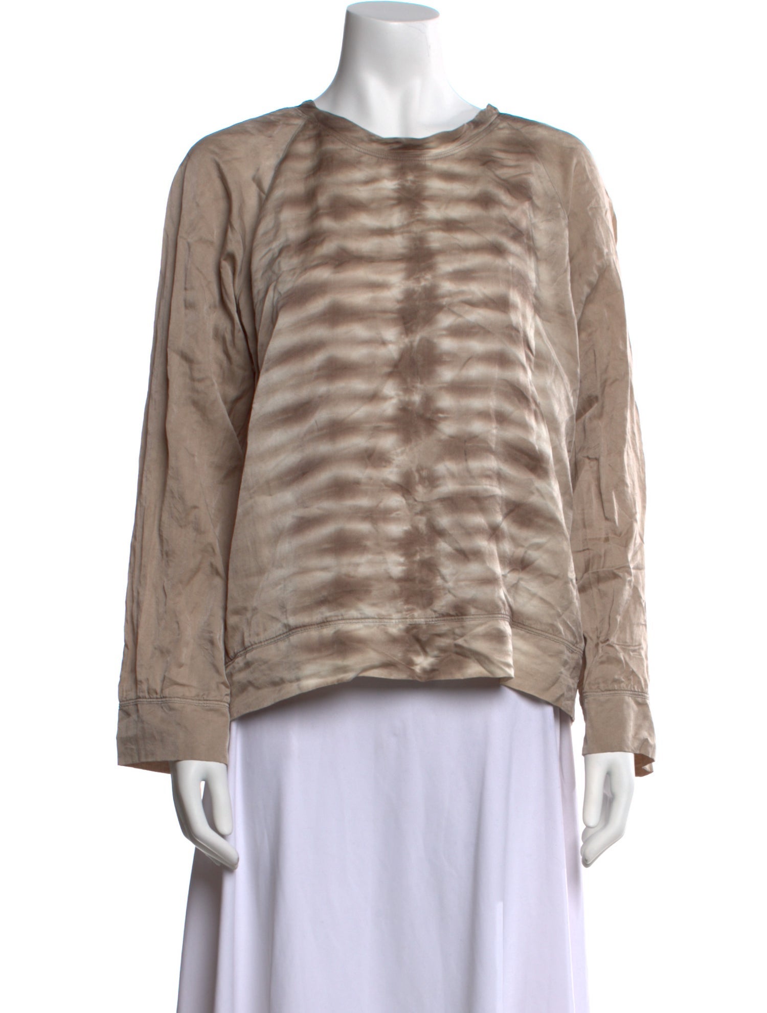 Raquel Allegra Tie-Dye Print Crew Neck Sweatshirt