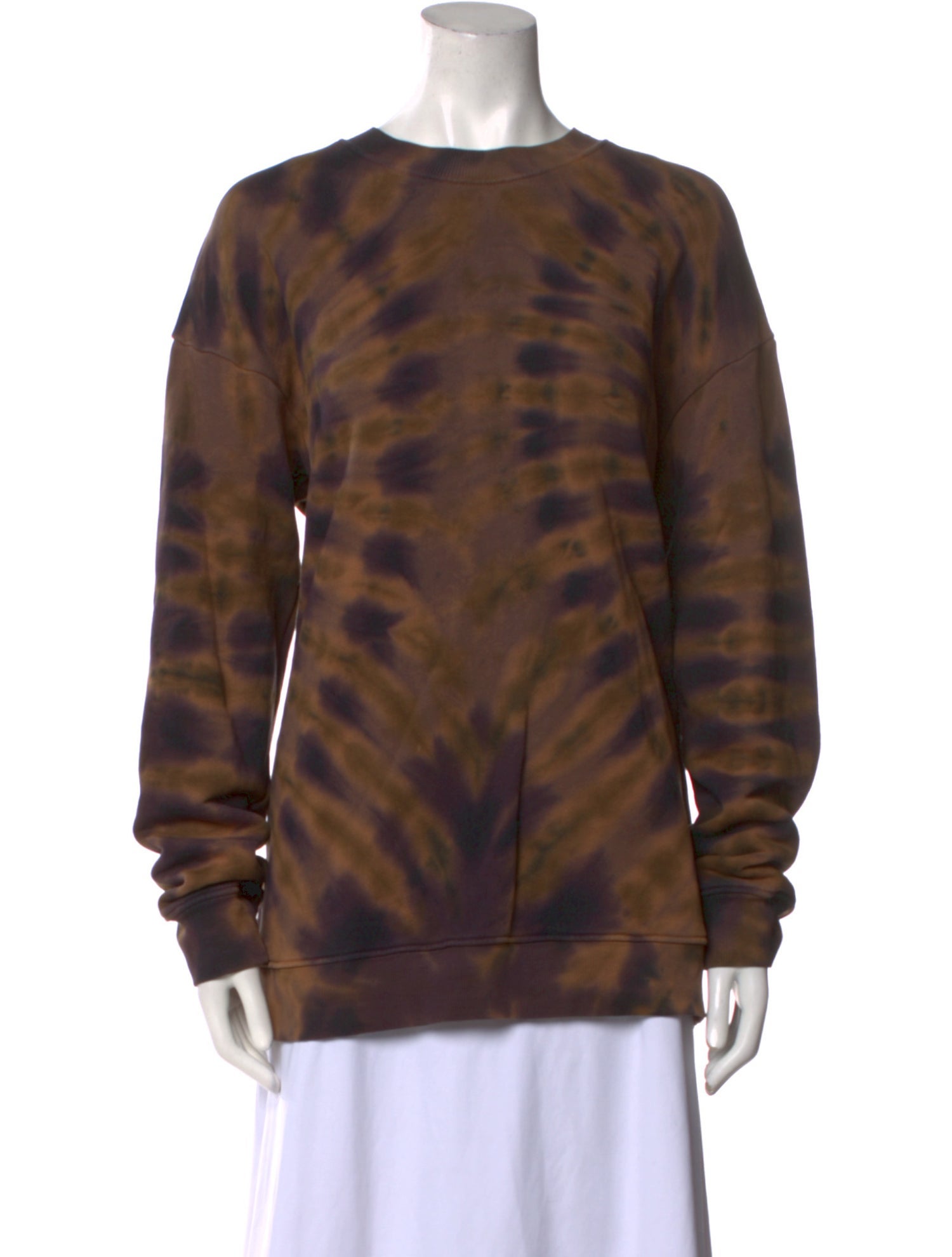 Raquel Allegra Tie-Dye Print Crew Neck Sweatshirt