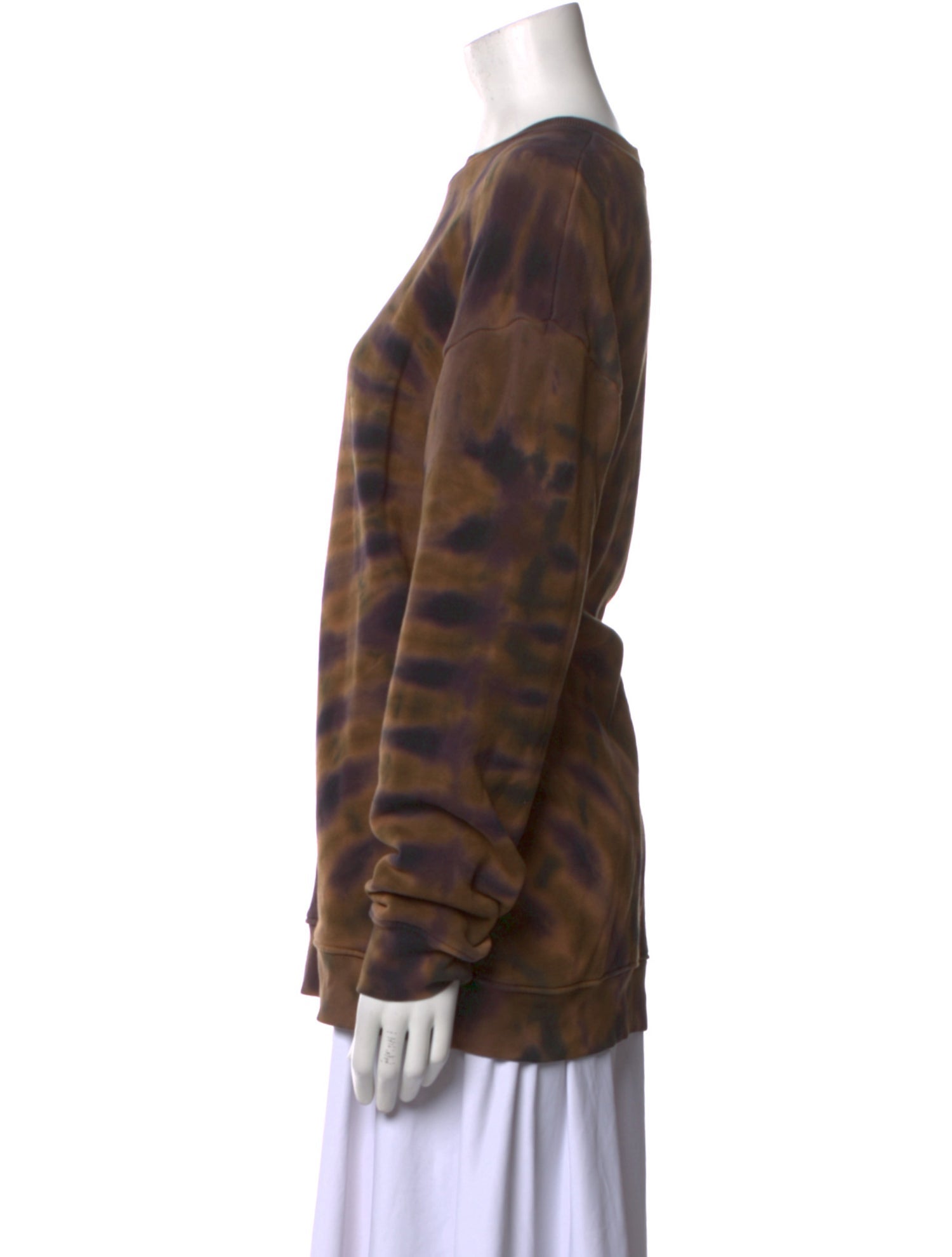 Raquel Allegra Tie-Dye Print Crew Neck Sweatshirt