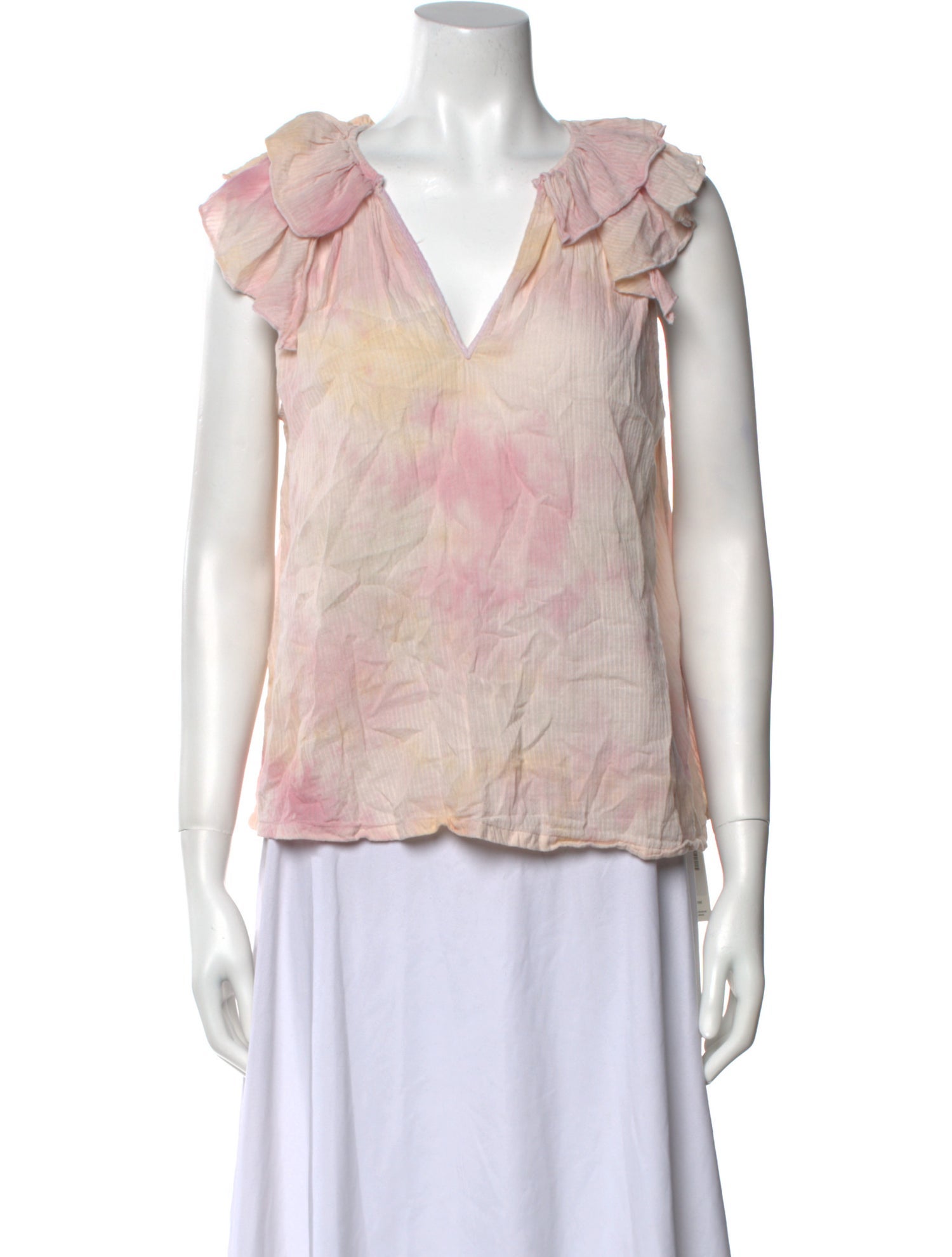 Raquel Allegra Floral Print V-Neck Blouse