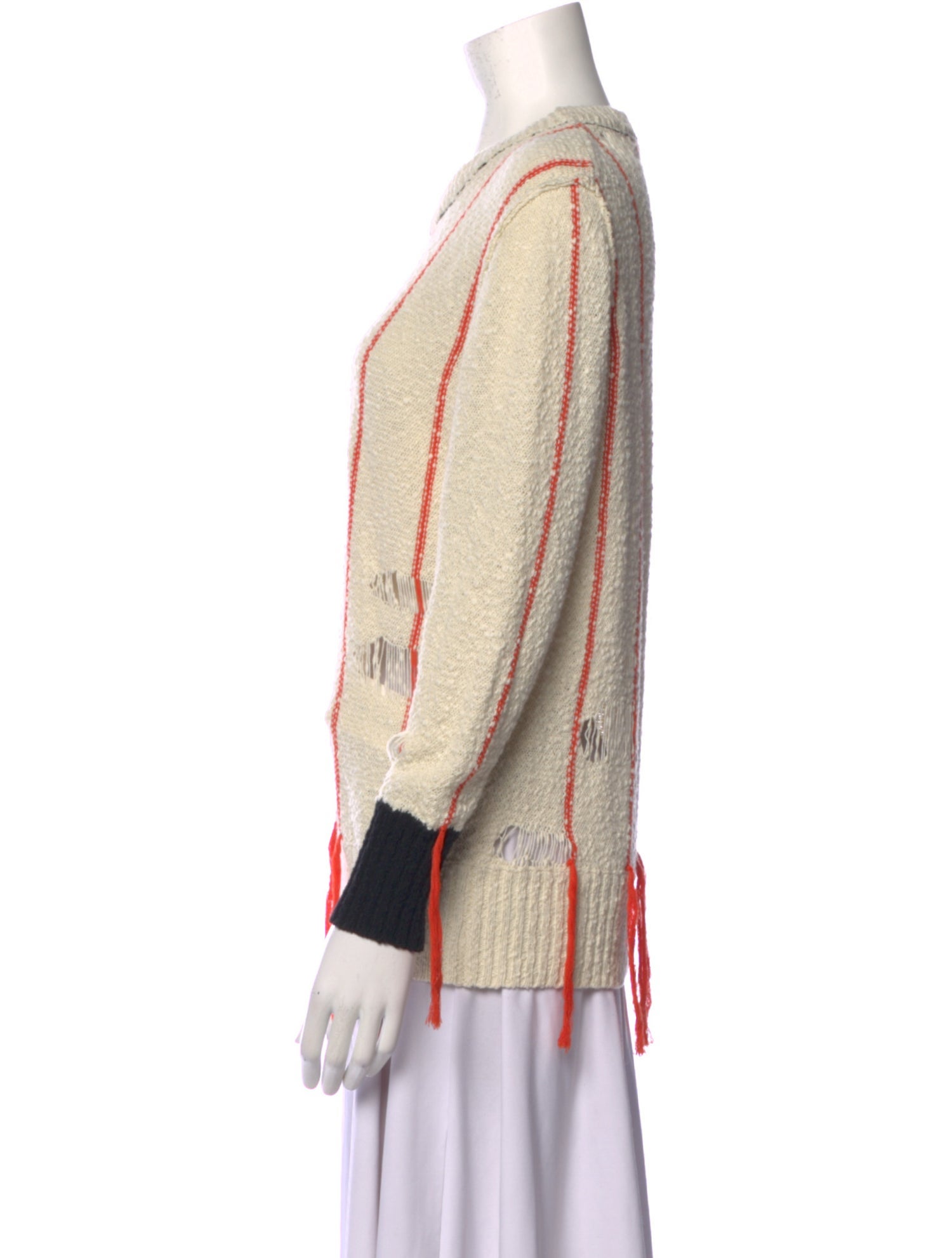 Raquel Allegra Striped Crew Neck Sweater