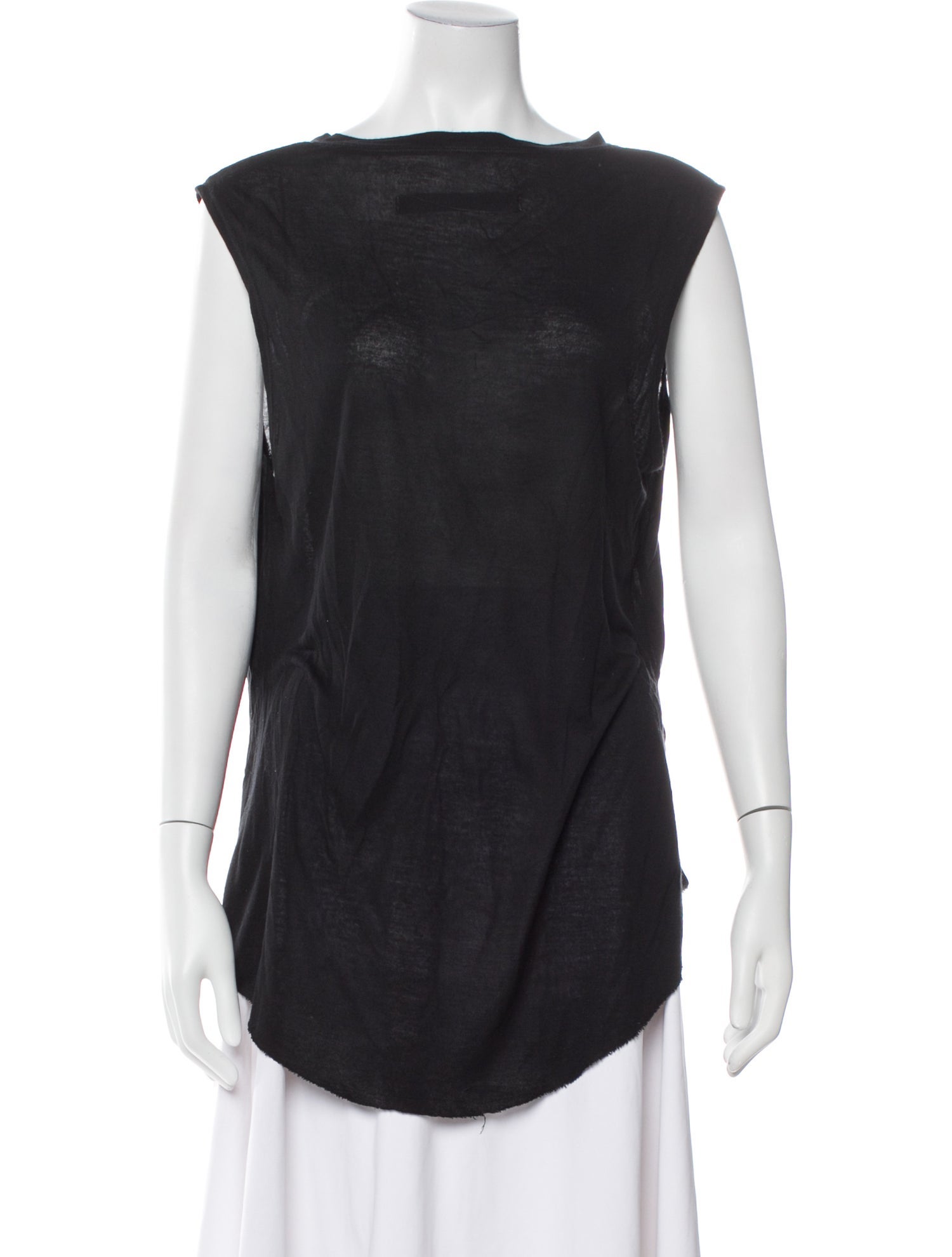 Raquel Allegra Bateau Neckline Sleeveless Tunic