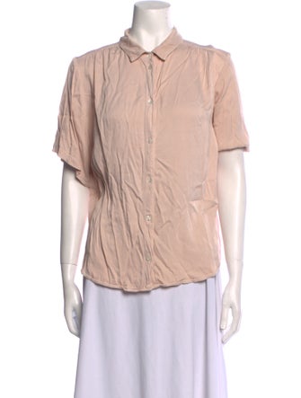 Raquel Allegra Short Sleeve Button-Up Top