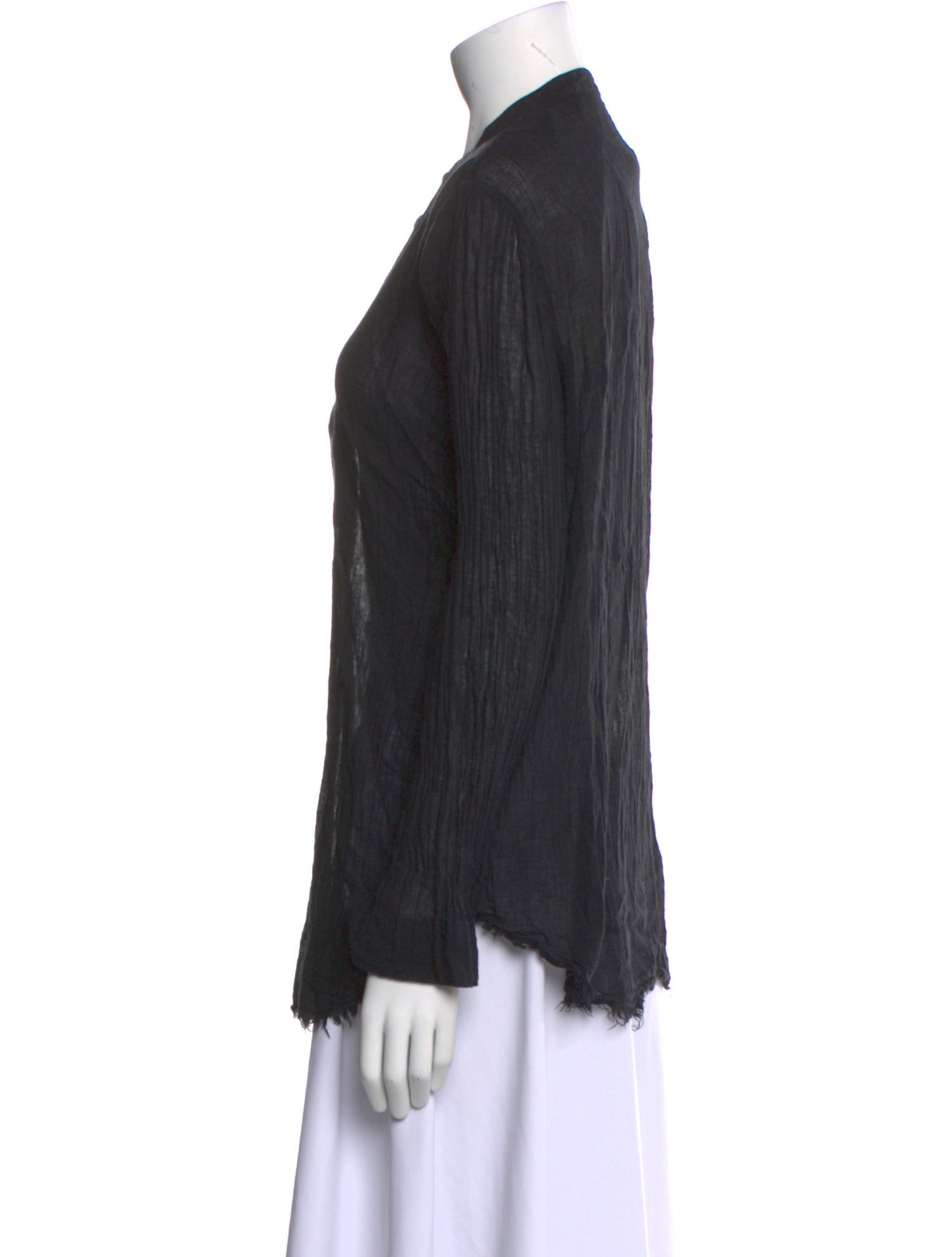 Raquel Allegra Long Sleeve Button-Up Top