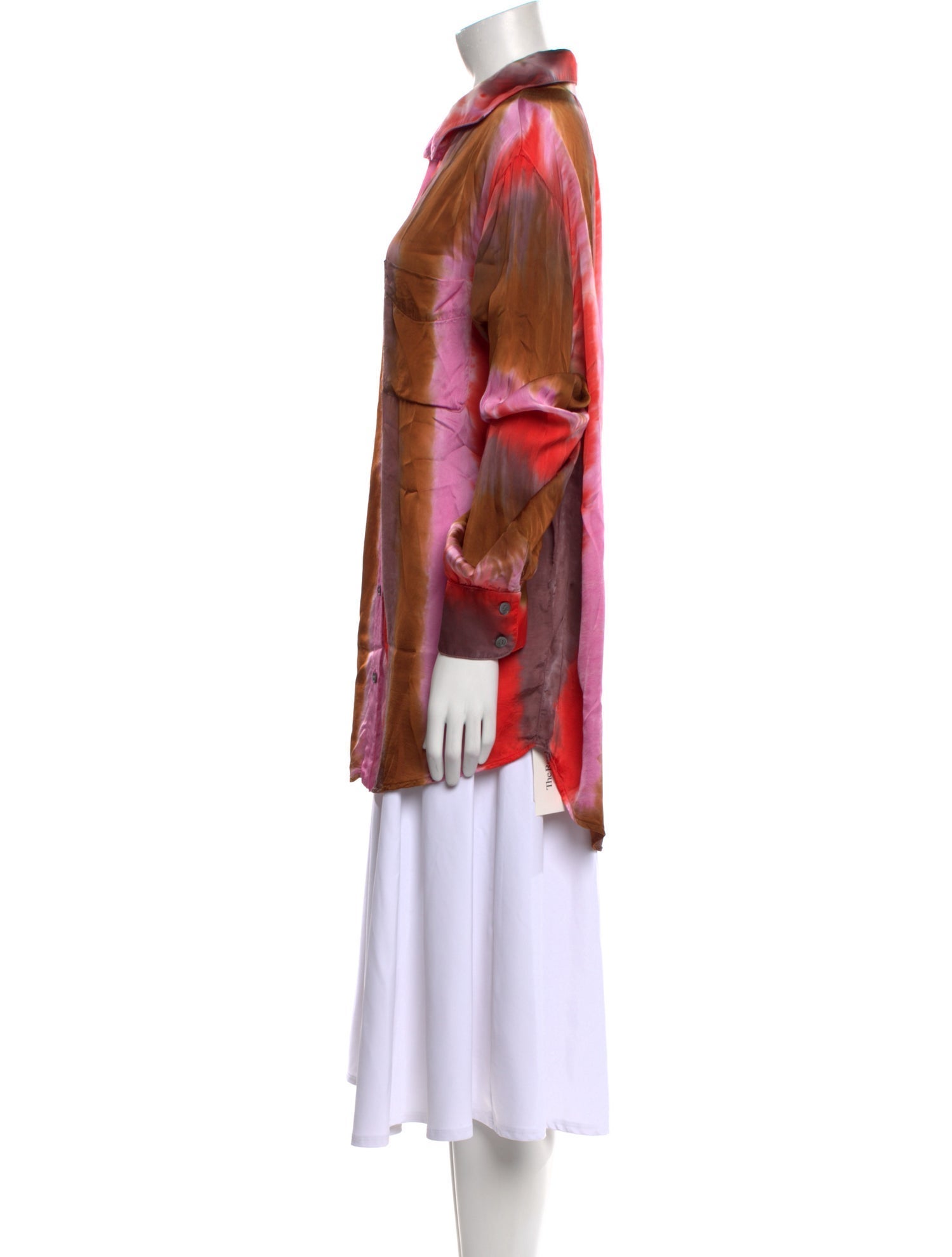 Raquel Allegra Tie-Dye Print Long Sleeve Tunic w/ Tags