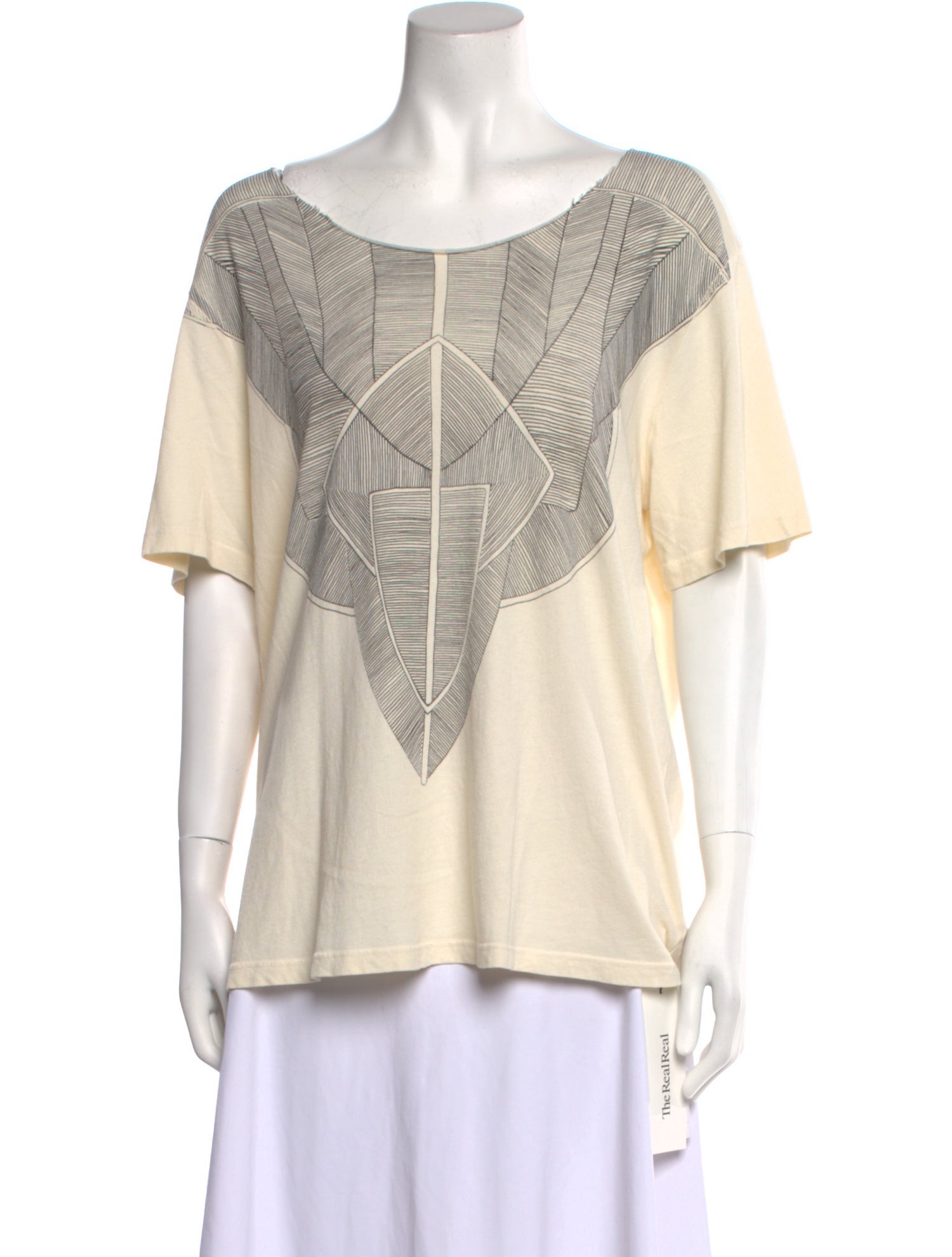 Raquel Allegra Printed Scoop Neck T-Shirt