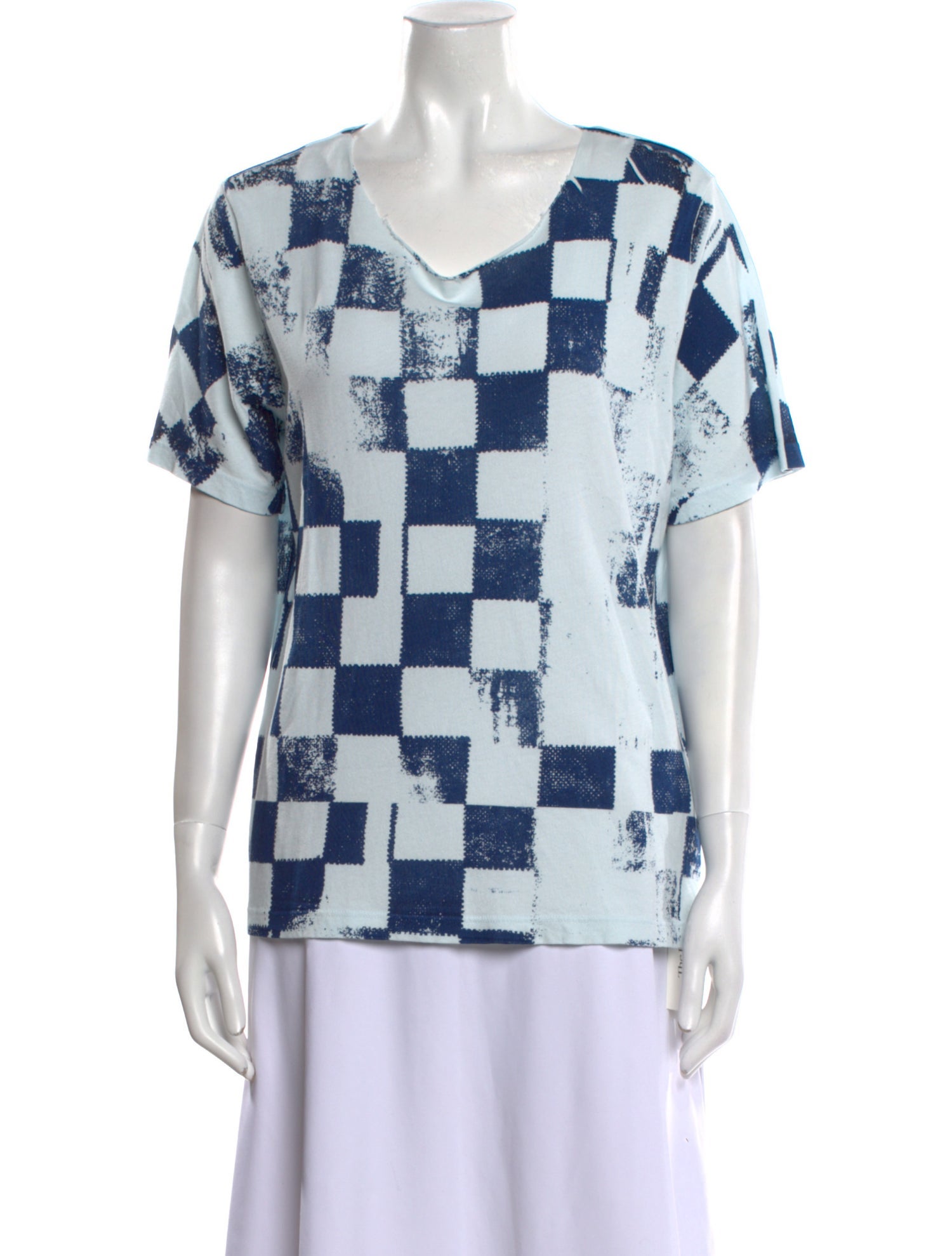 Raquel Allegra Printed Square Neckline T-Shirt w/ Tags