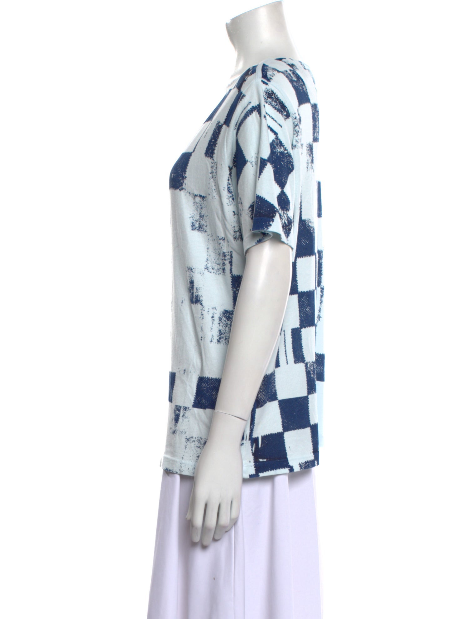 Raquel Allegra Printed Square Neckline T-Shirt w/ Tags