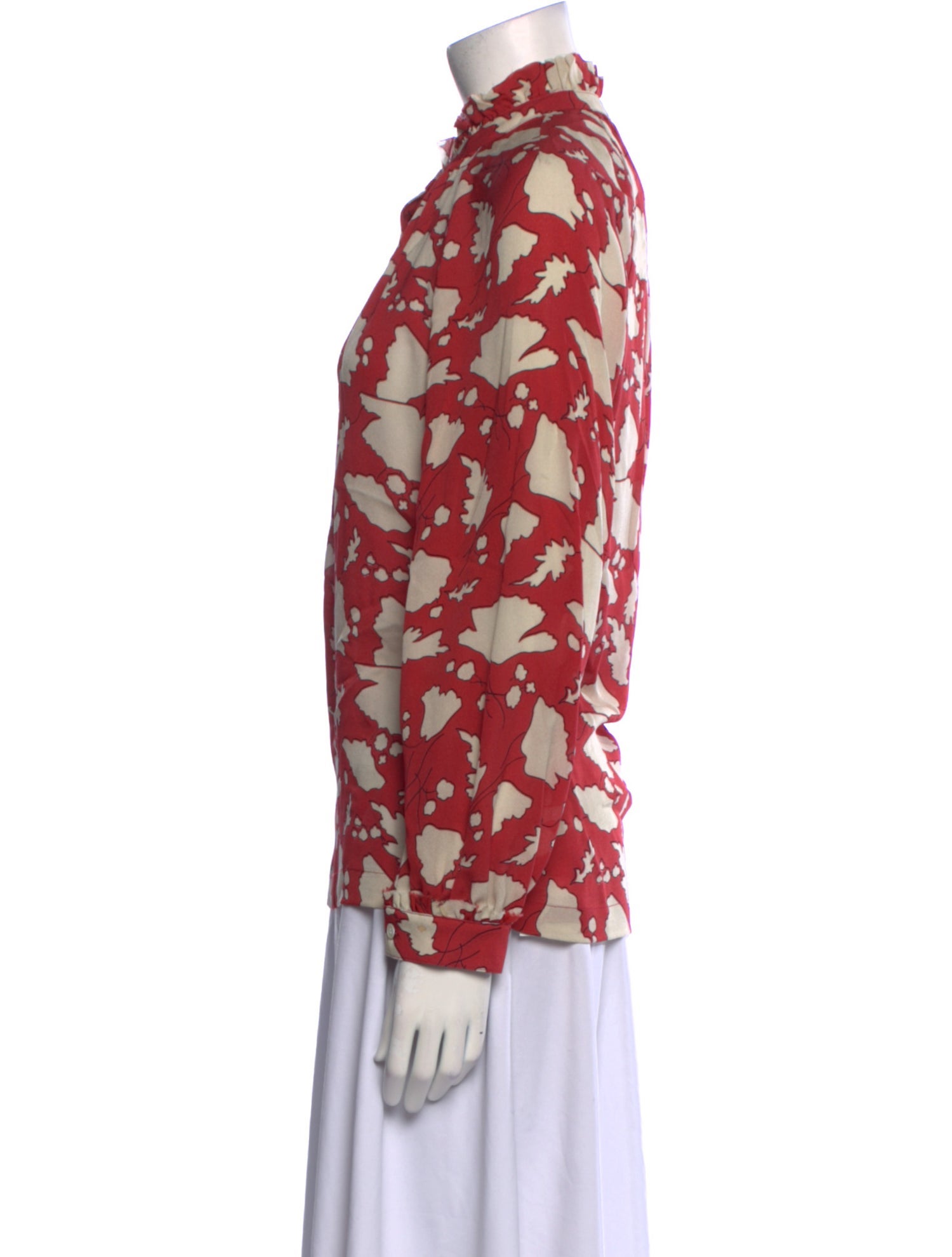 Raquel Allegra Silk Floral Print Blouse