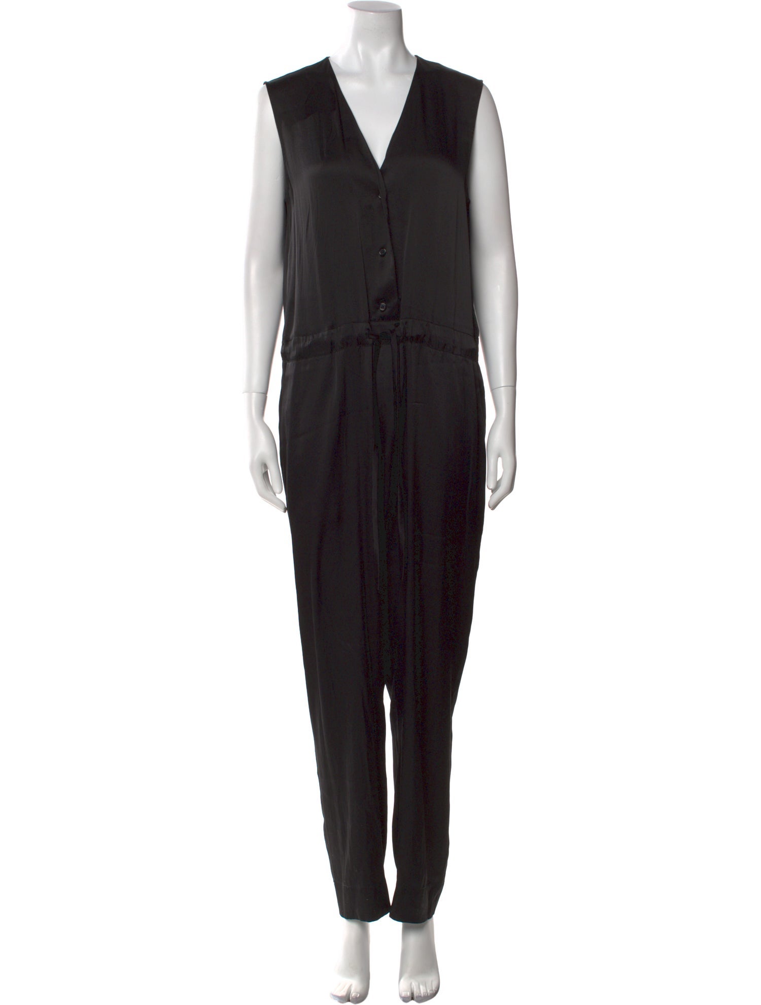 Raquel Allegra Silk V-Neck Jumpsuit