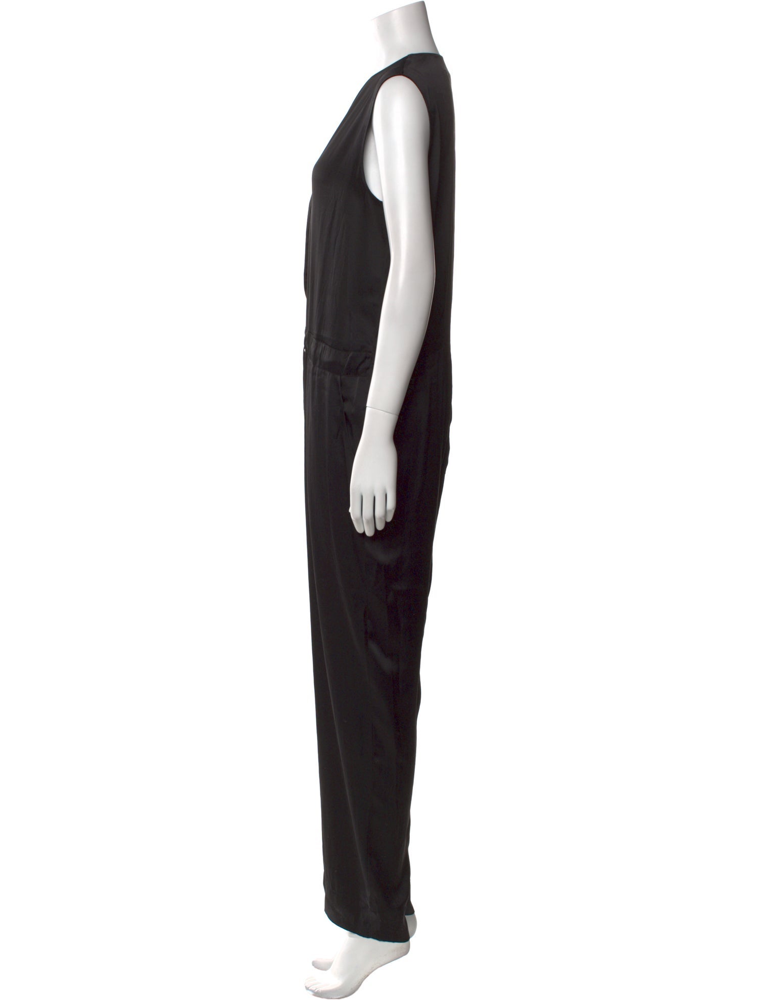 Raquel Allegra Silk V-Neck Jumpsuit
