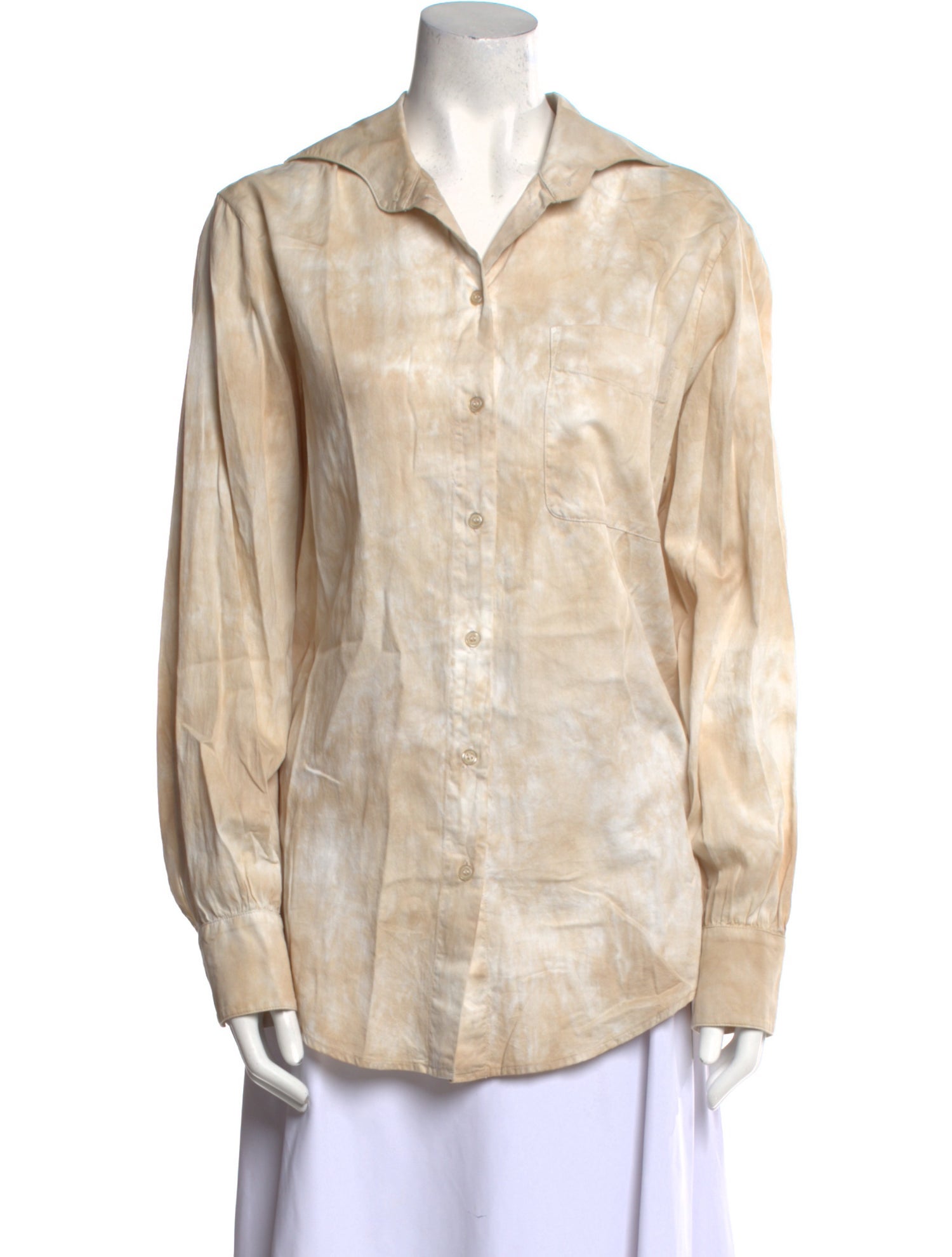 Raquel Allegra Long Sleeve Button-Up Top w/ Tags