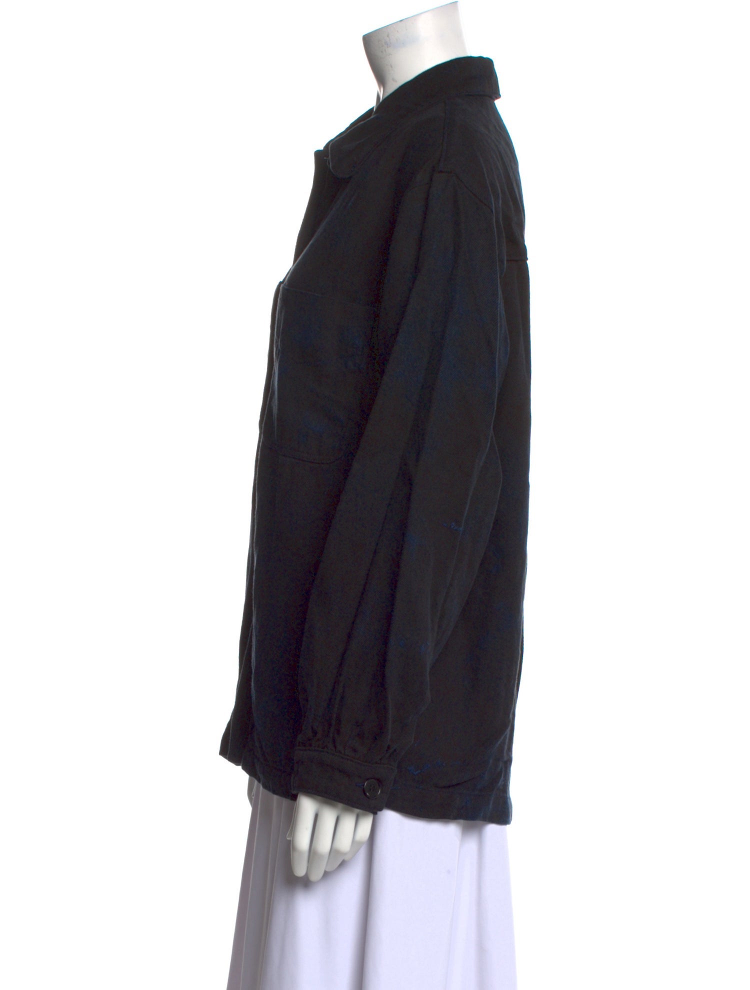 Raquel Allegra Animal Print Long Sleeve Button-Up Top