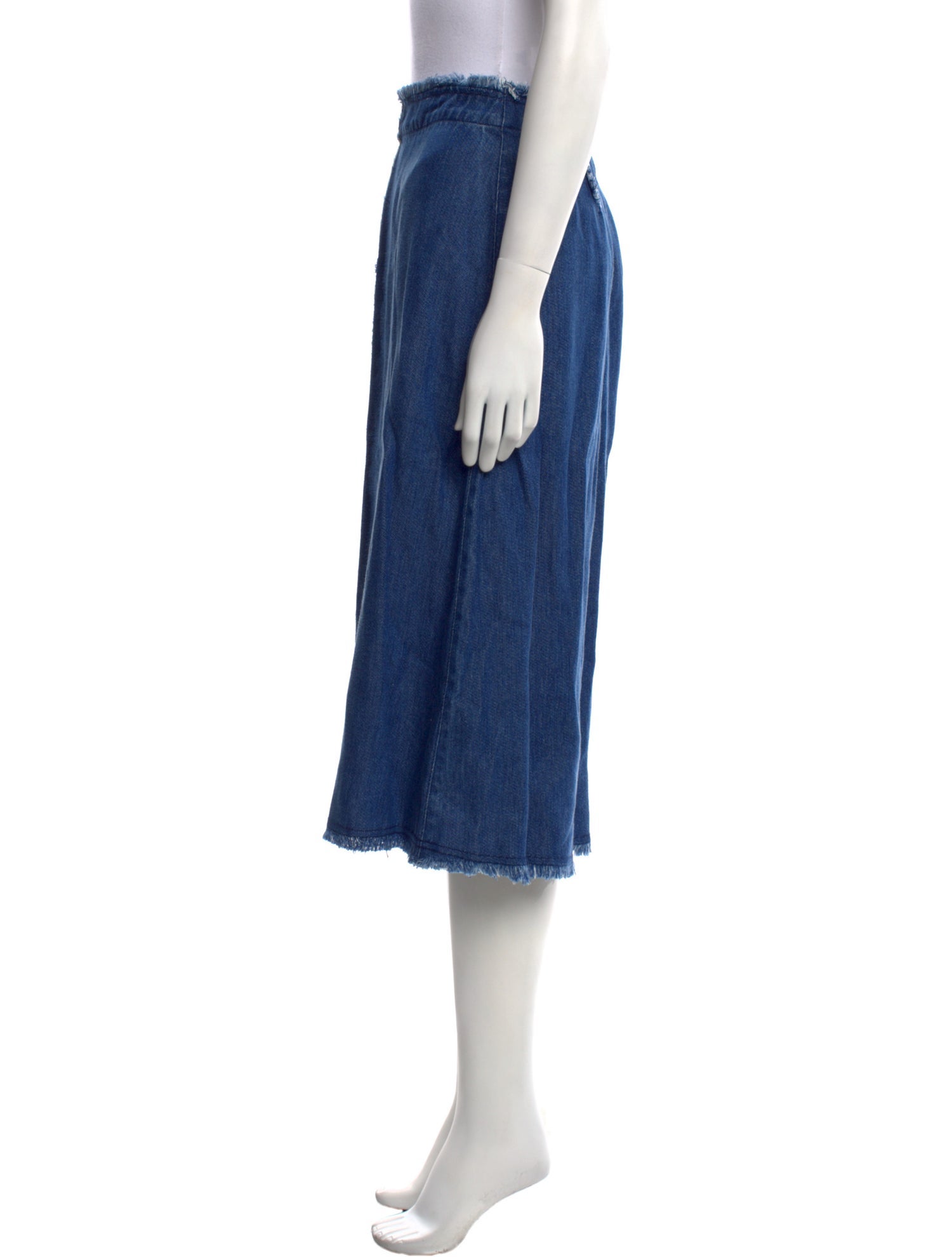 Raquel Allegra Fringe Trim Accent Knee-Length Skirt