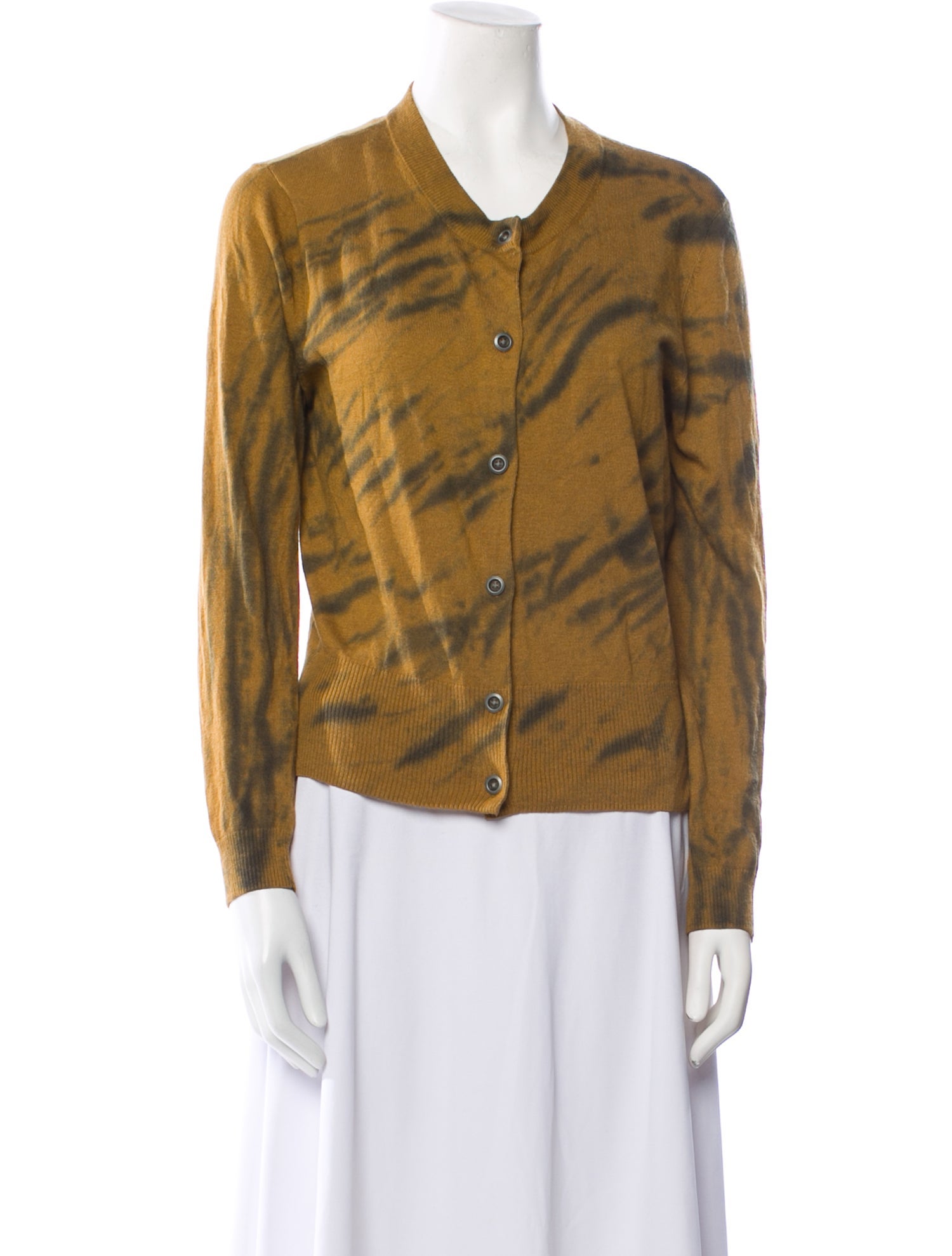 Raquel Allegra Tie-Dye Print V-Neck Sweater