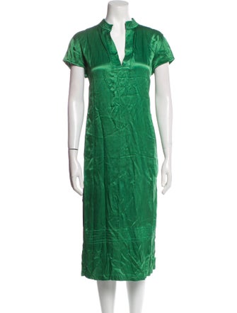 Raquel Allegra V-Neck Midi Length Dress