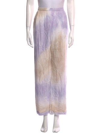 Raquel Allegra Tie-Dye Print Wide Leg Pants