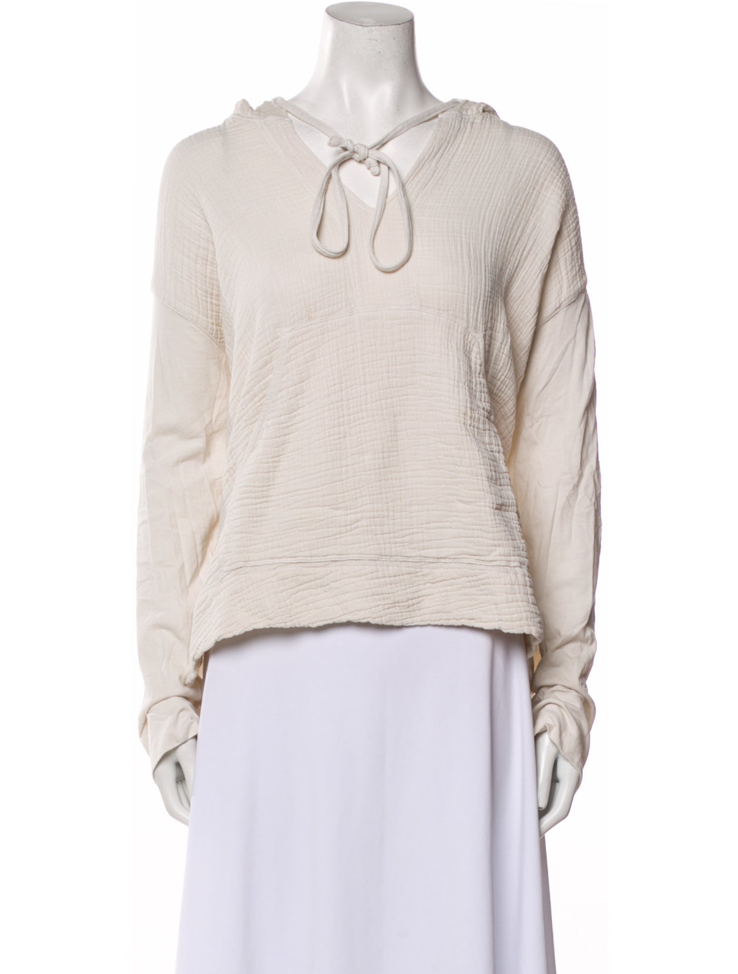 Raquel Allegra V-Neck Long Sleeve Sweatshirt