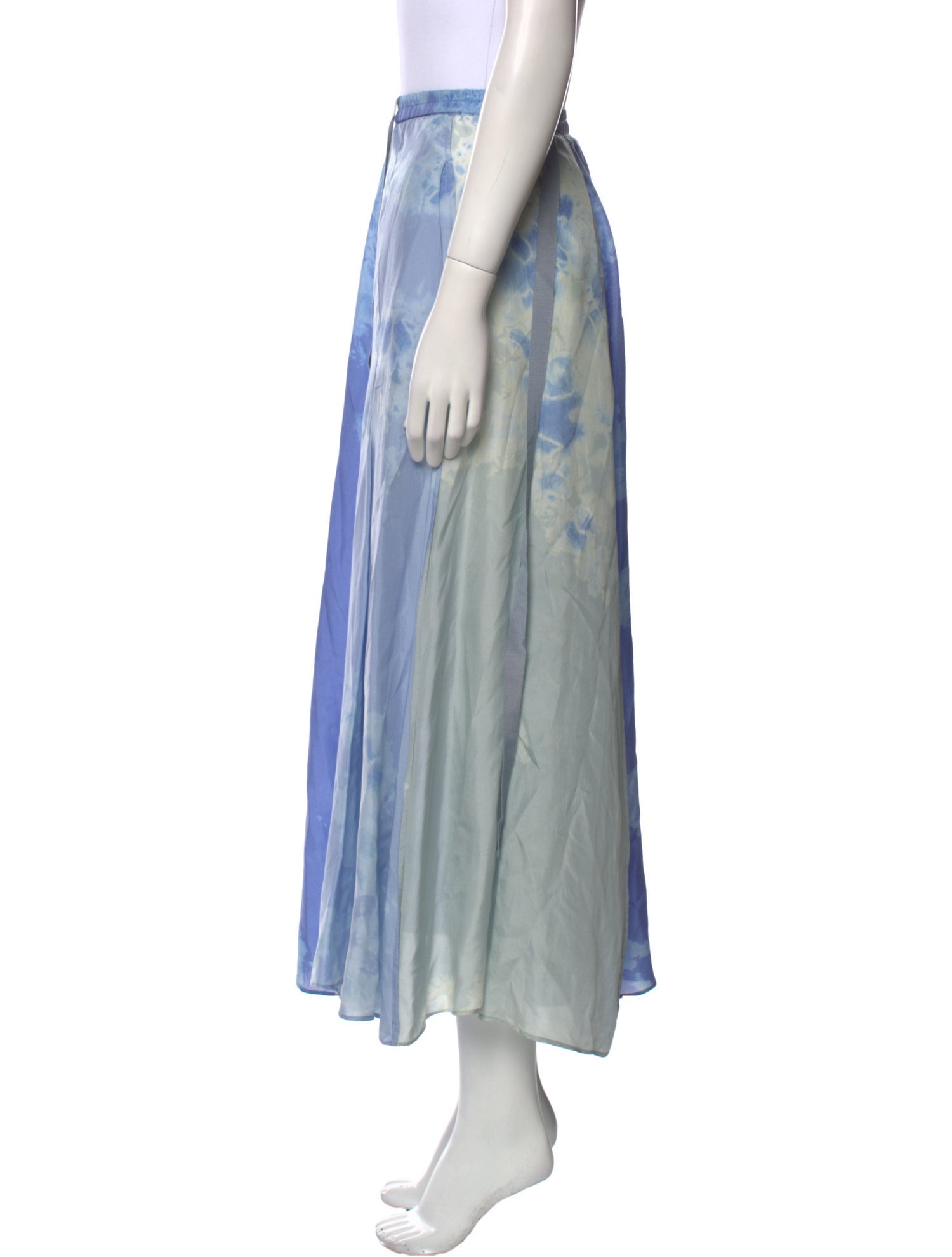 Raquel Allegra Silk Midi Length Skirt