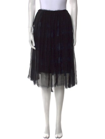 Raquel Allegra Raw-Edge Trim Midi Length Skirt