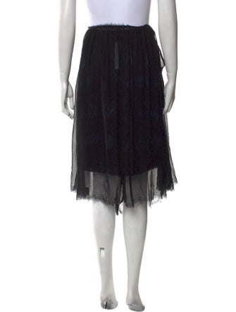 Raquel Allegra Raw-Edge Trim Midi Length Skirt