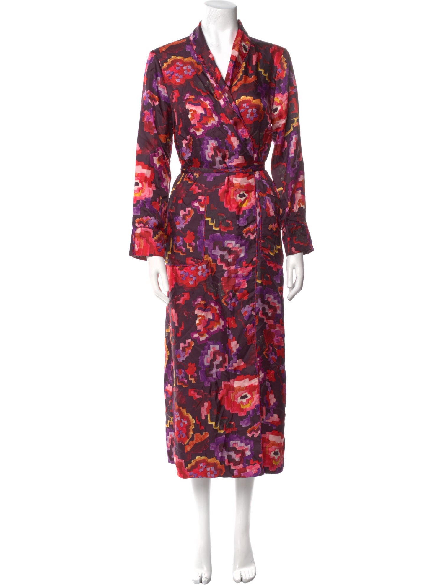 Raquel Allegra Floral Print Midi Length Dress