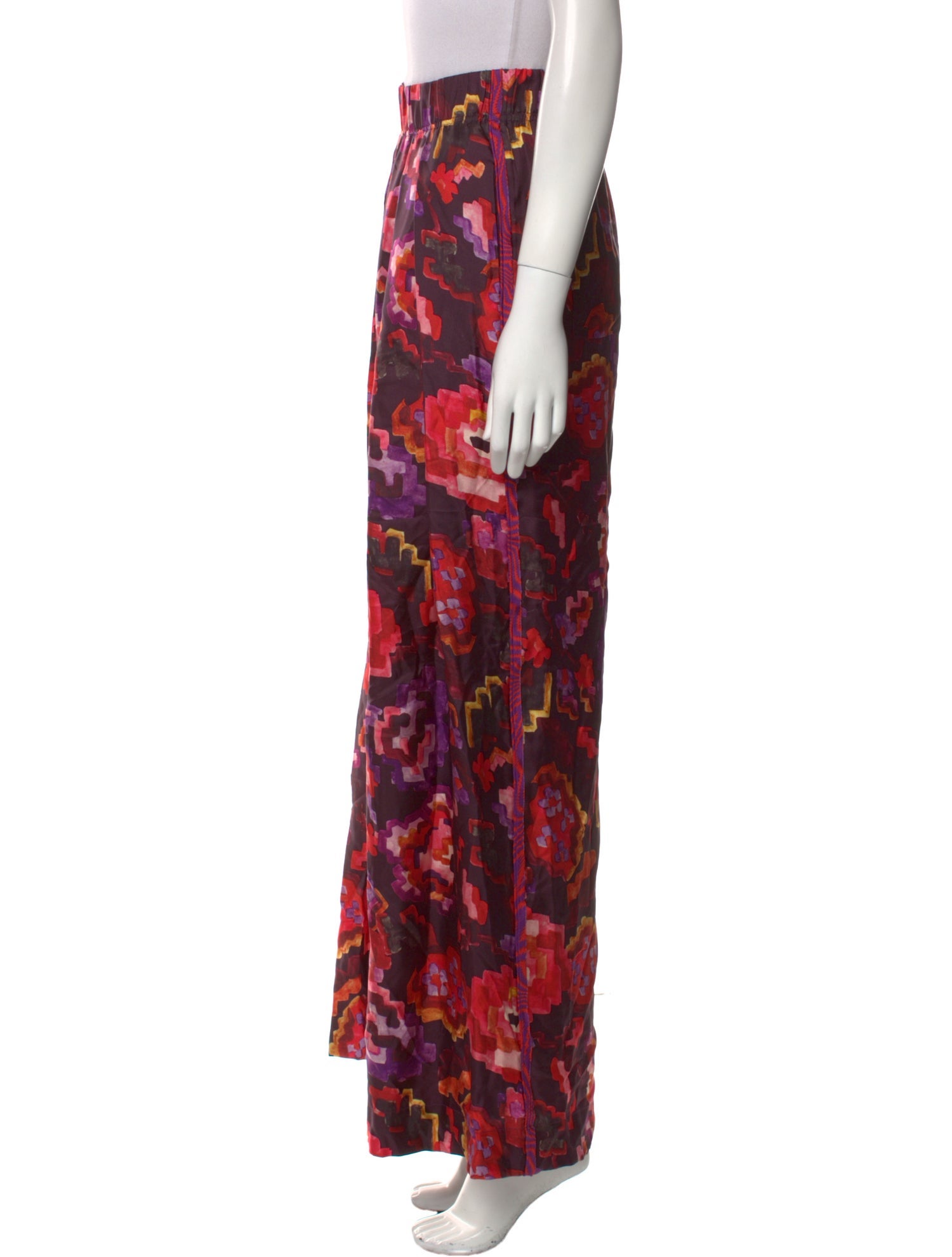 Raquel Allegra Silk Wide Leg Pants