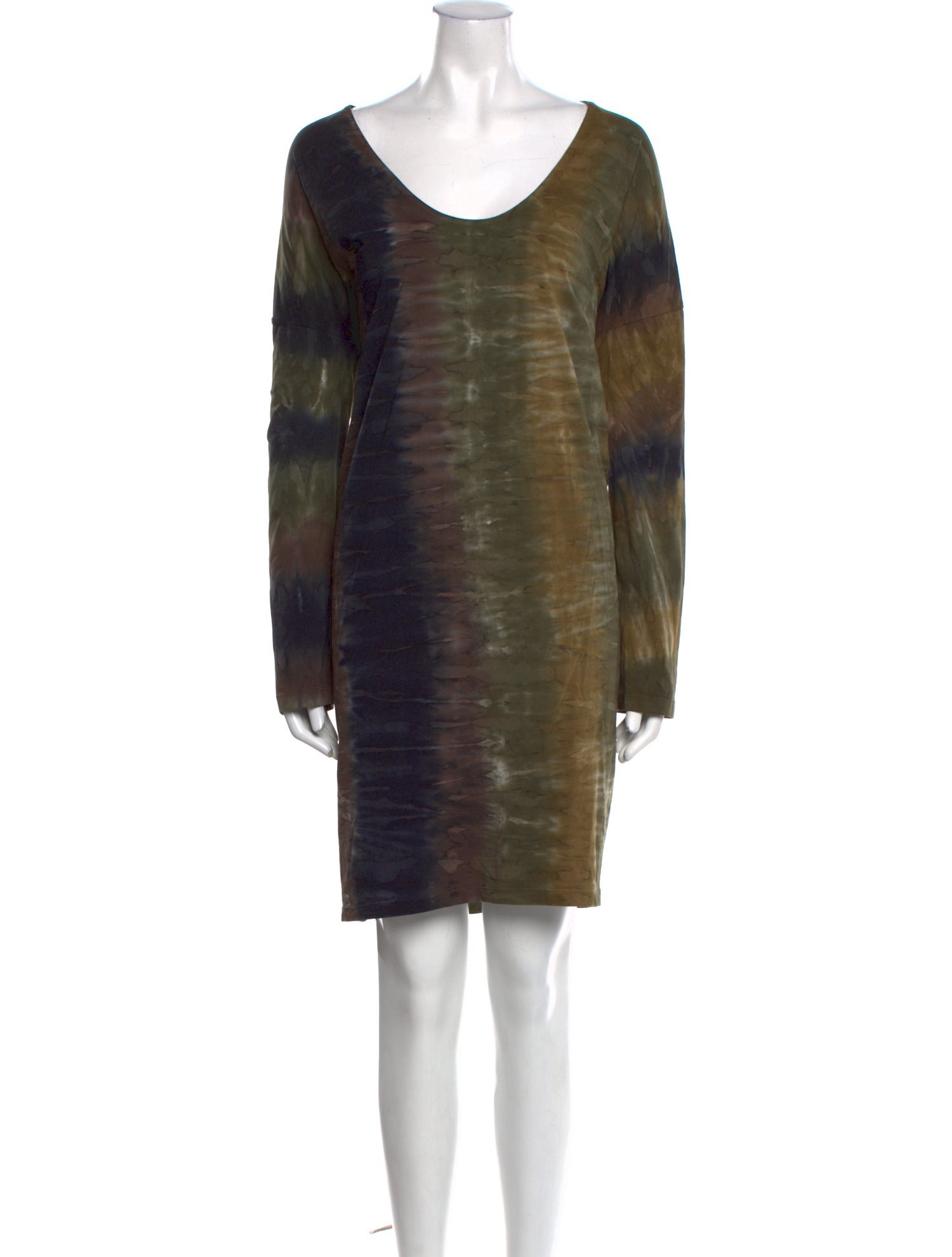 Raquel Allegra Tie-Dye Print Knee-Length Dress