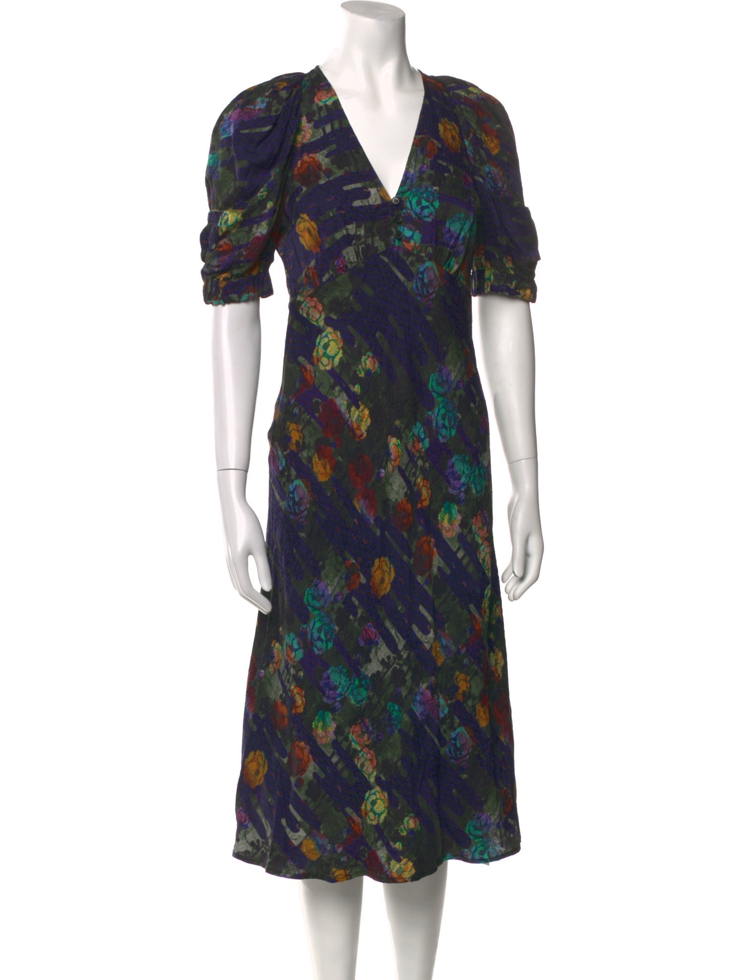 Raquel Allegra Silk Midi Length Dress w/ Tags