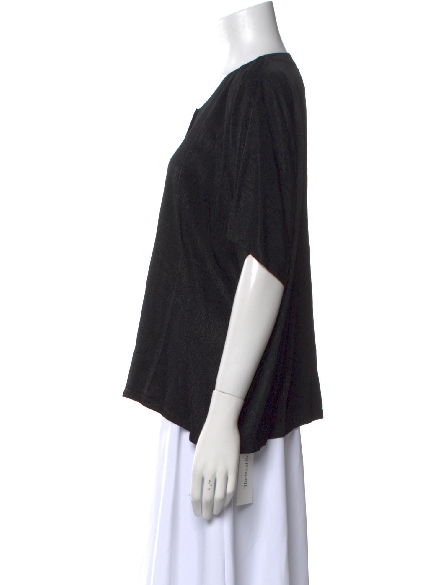 Raquel Allegra Scoop Neck Short Sleeve Polo