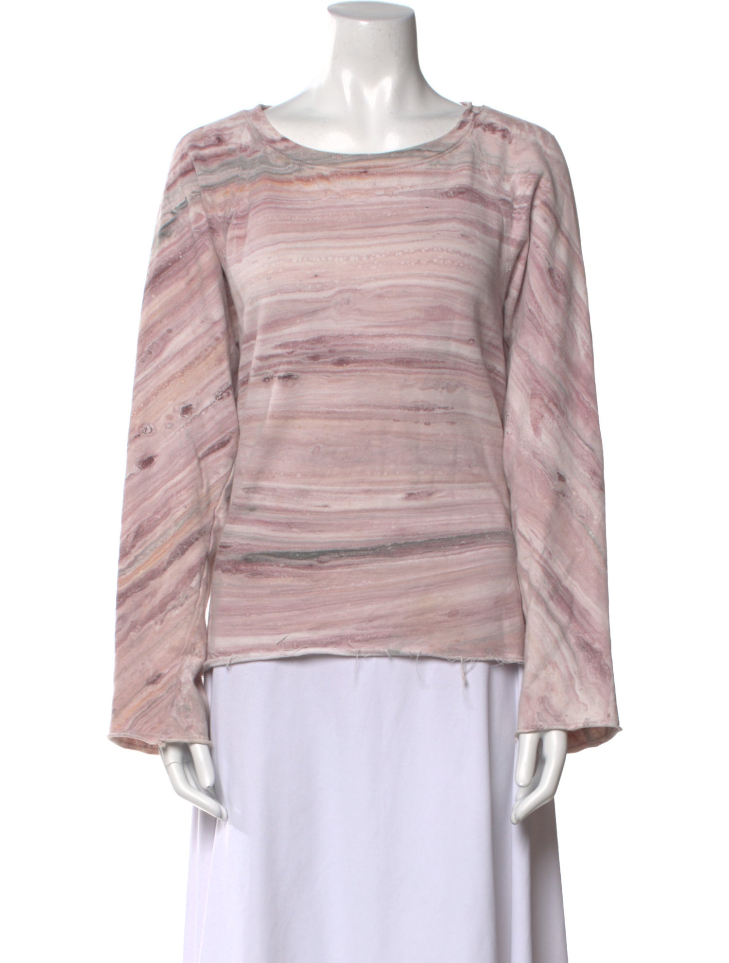 Raquel Allegra Striped Scoop Neck Top