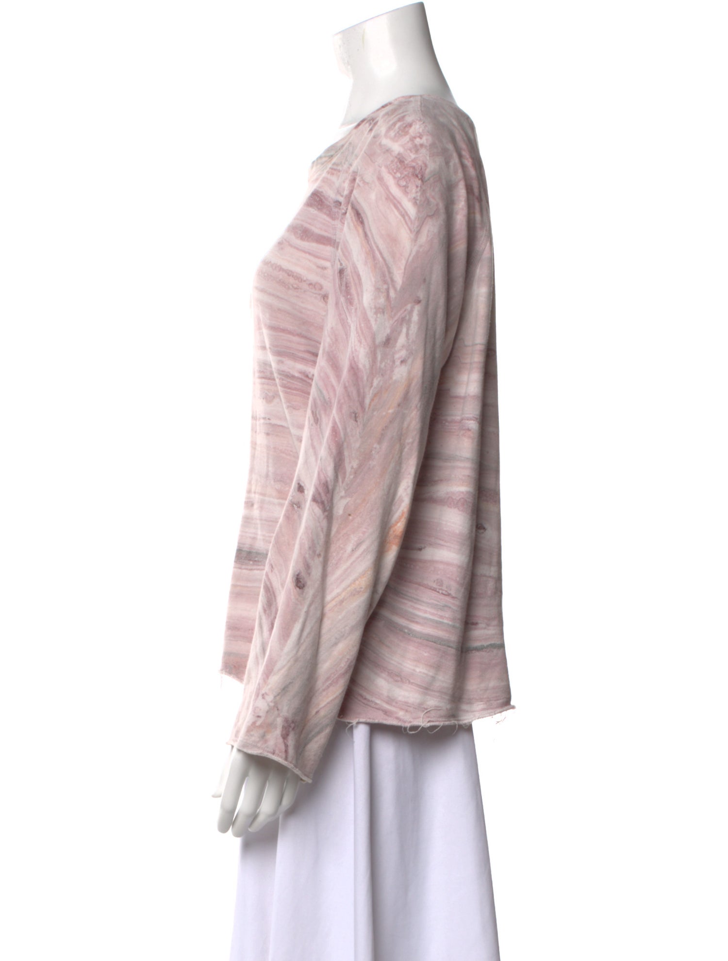 Raquel Allegra Striped Scoop Neck Top