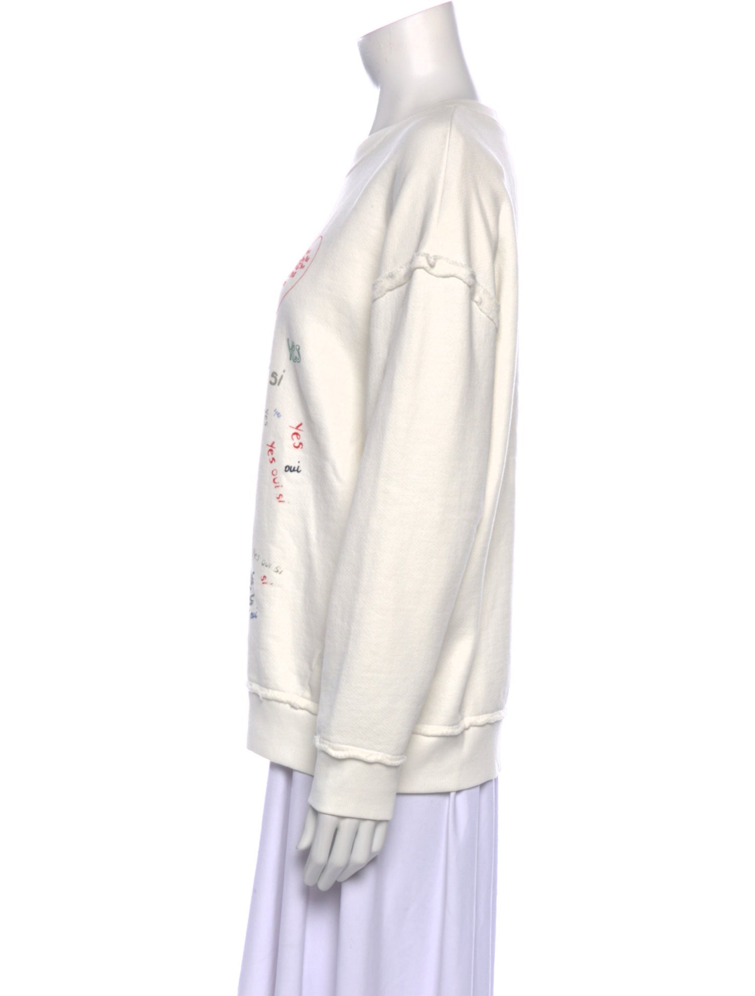 Raquel Allegra Graphic Print Crew Neck Sweatshirt