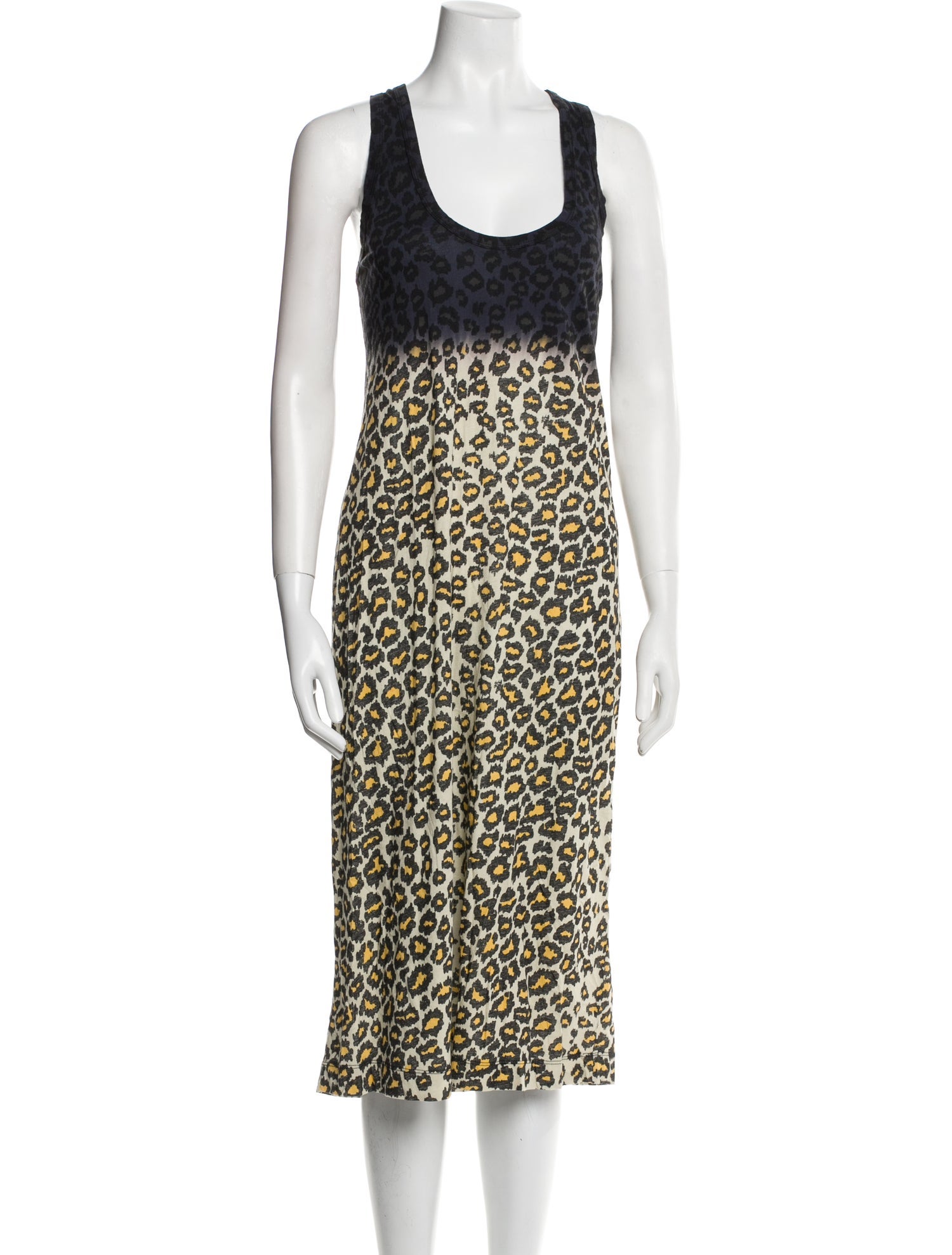 Raquel Allegra Animal Print Midi Length Dress