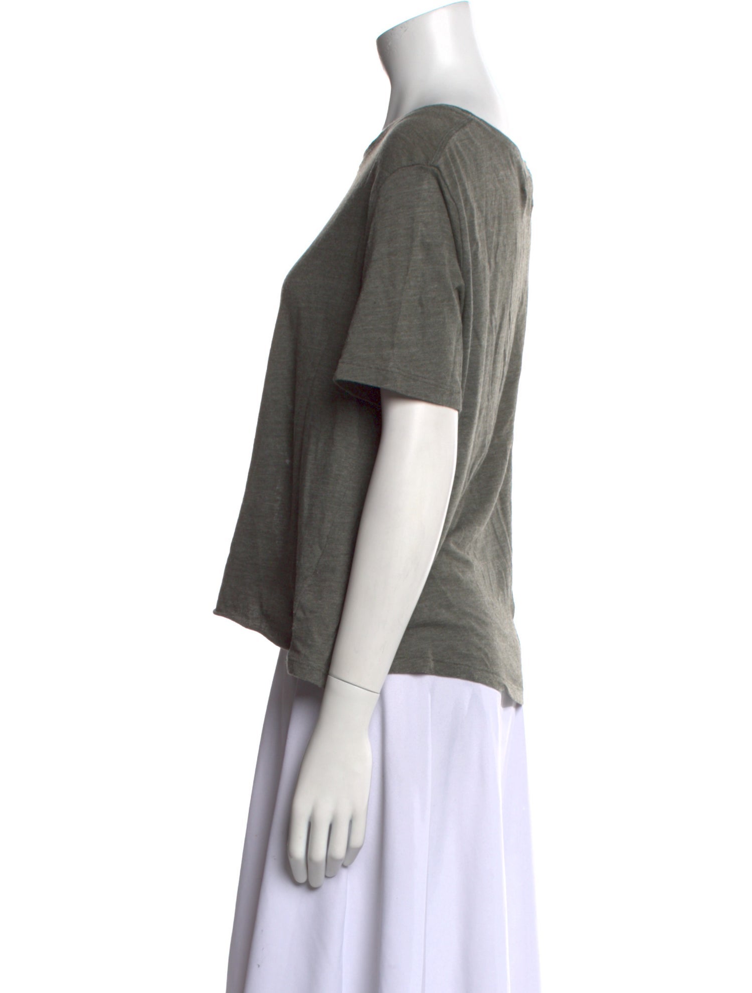 Raquel Allegra Scoop Neck Short Sleeve T-Shirt