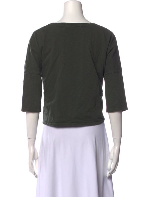 Raquel Allegra Scoop Neck Three-Quarter Sleeve T-Shirt