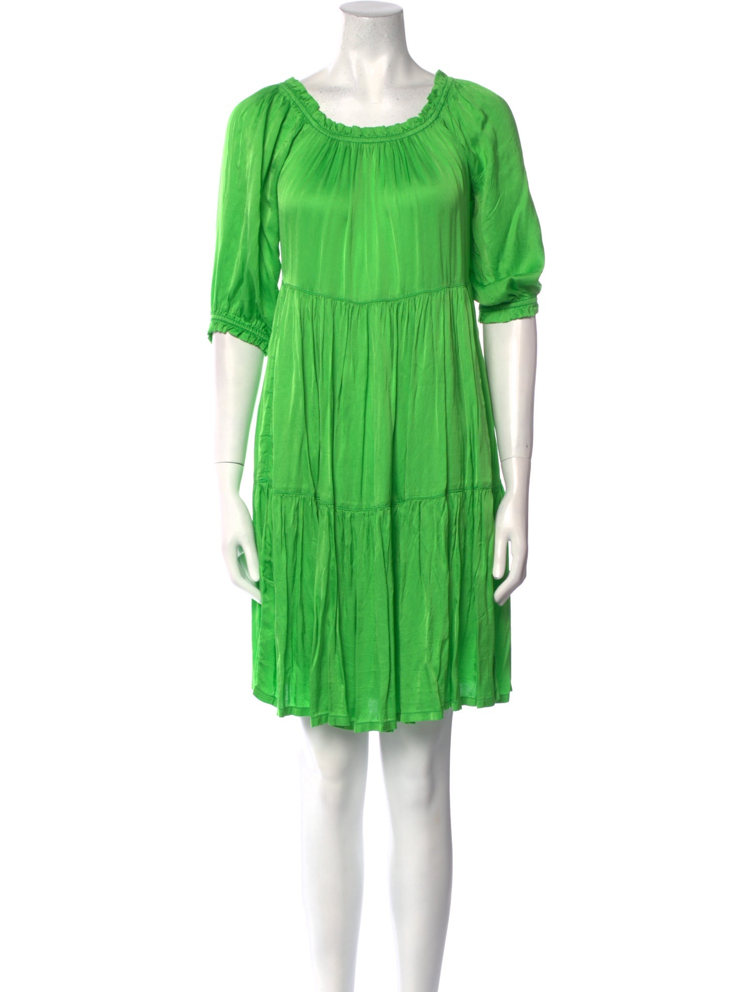 Raquel Allegra Scoop Neck Mini Dress