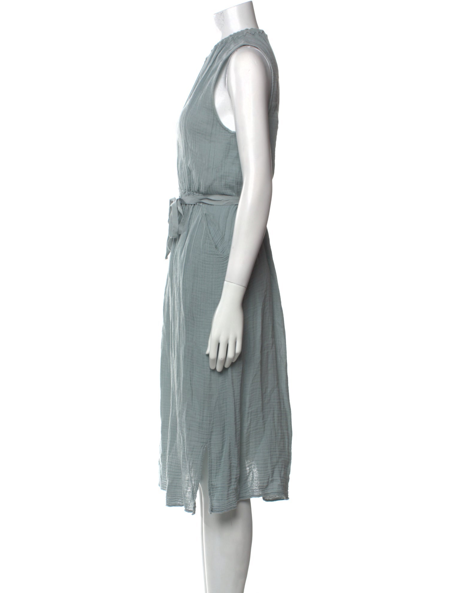 Raquel Allegra Crew Neck Midi Length Dress