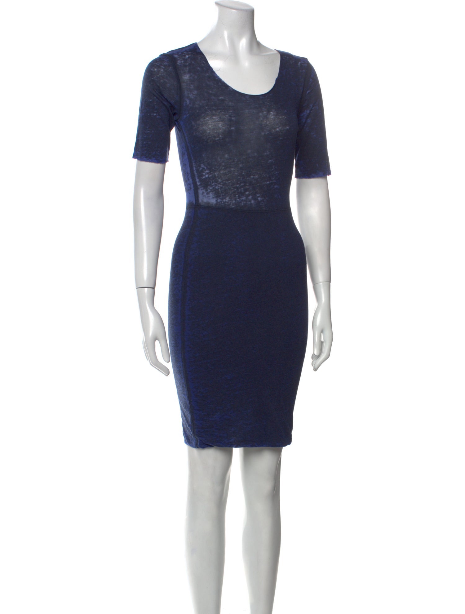 Raquel Allegra Scoop Neck Mini Dress