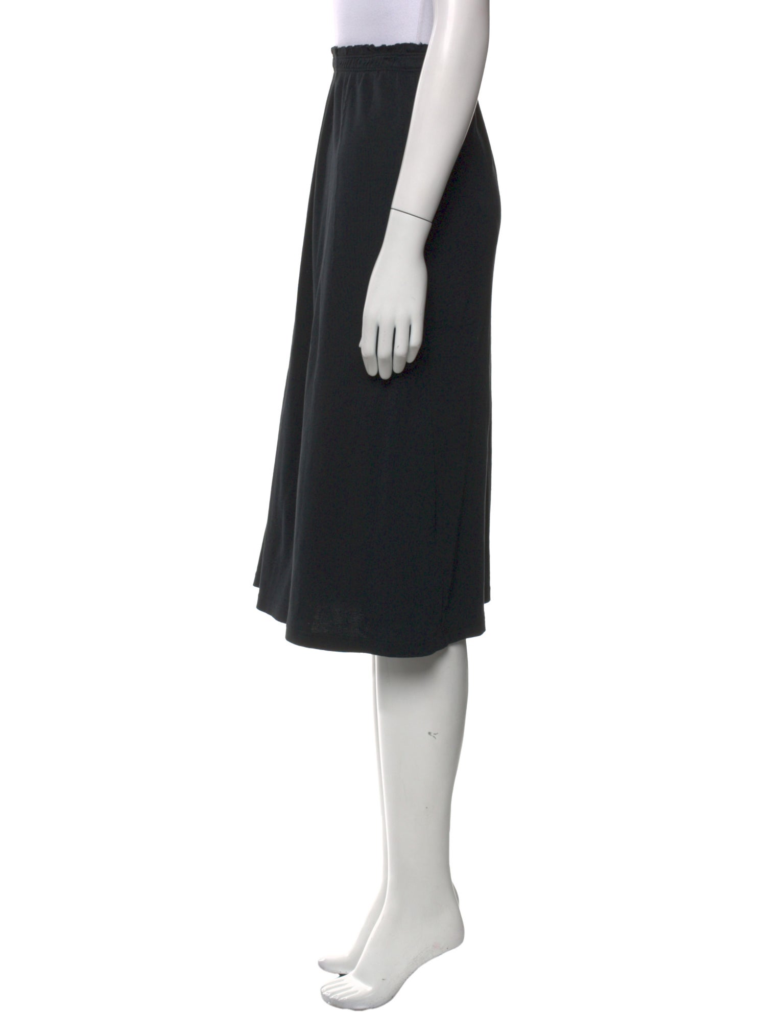 Raquel Allegra Raw-Edge Trim Knee-Length Skirt