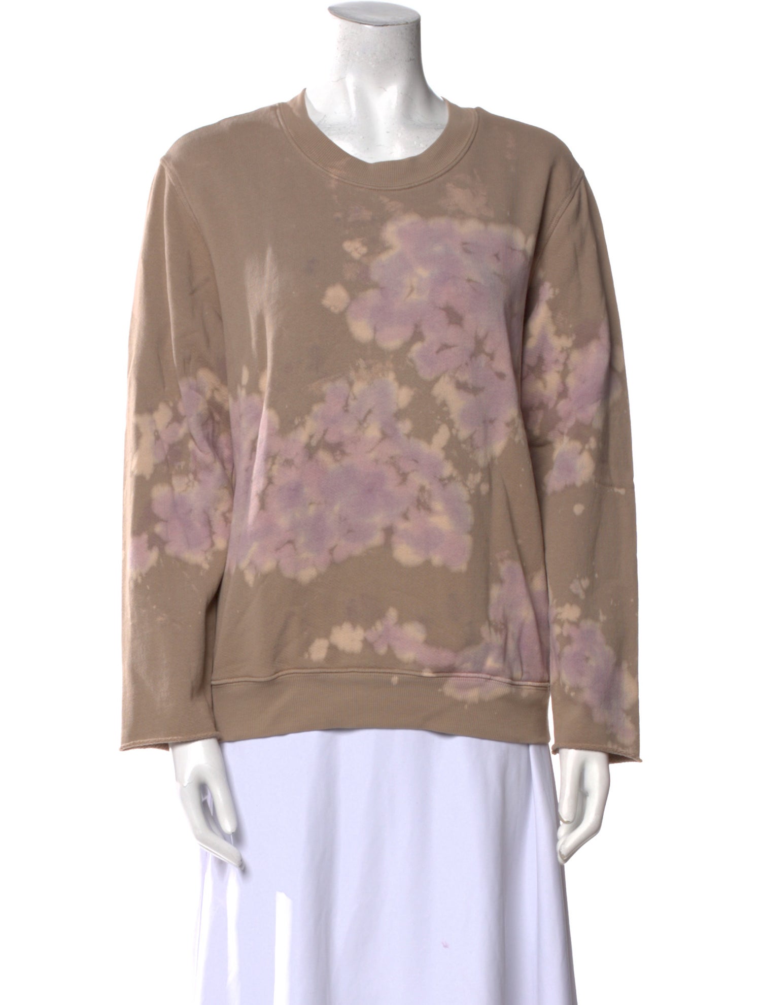 Raquel Allegra Tie-Dye Print Crew Neck Sweatshirt