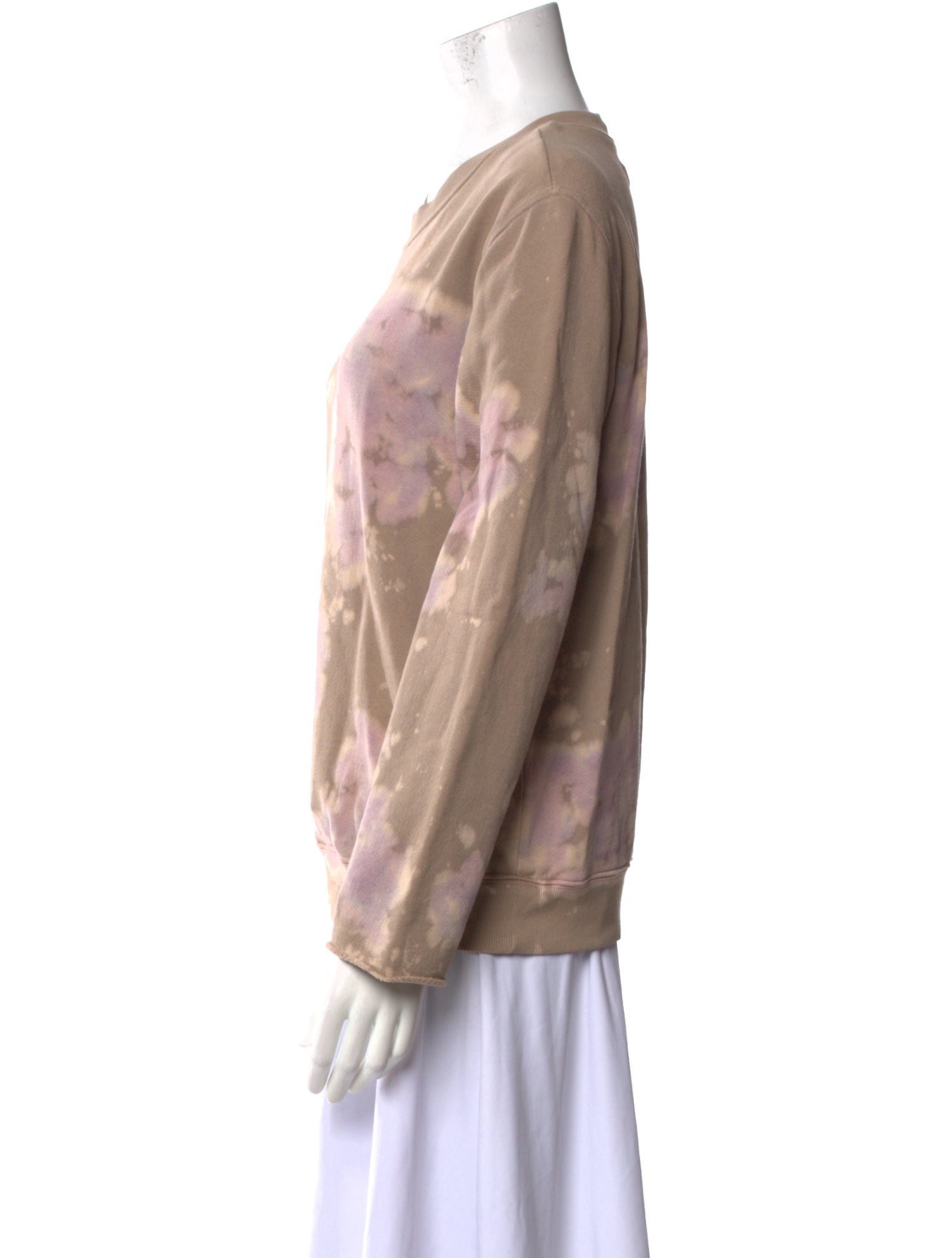 Raquel Allegra Tie-Dye Print Crew Neck Sweatshirt