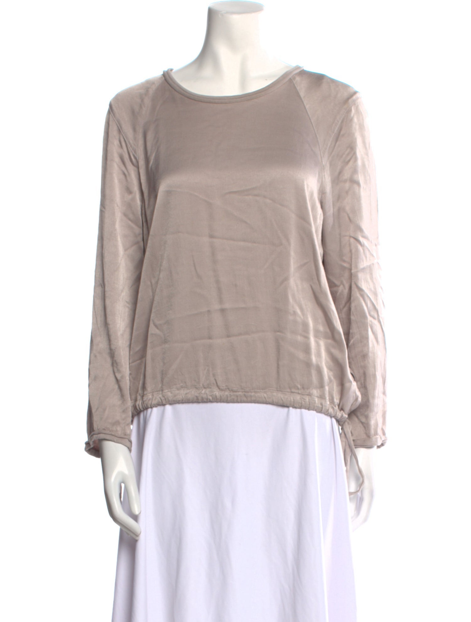 Raquel Allegra Scoop Neck Long Sleeve Sweatshirt