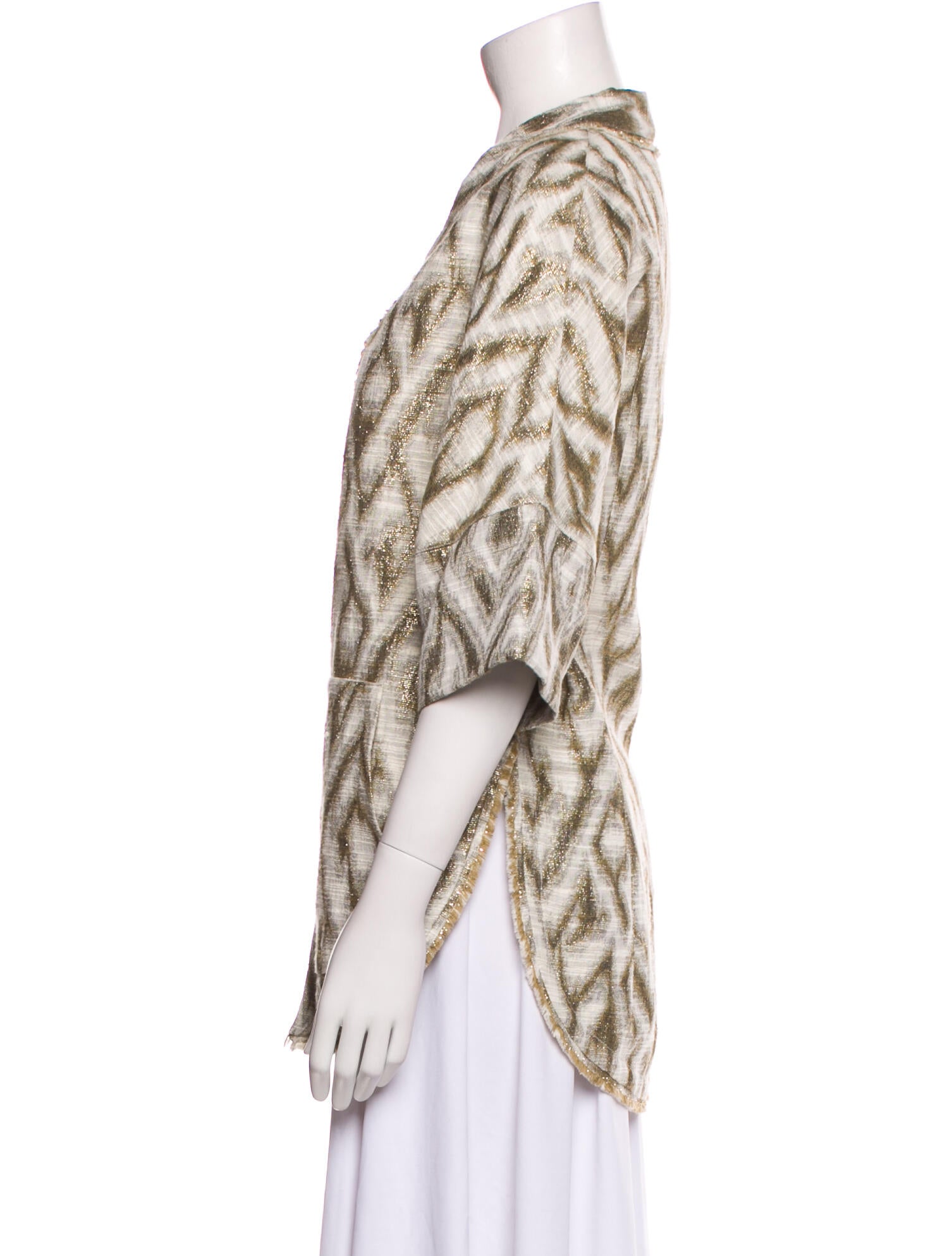 Raquel Allegra Printed V-Neck Top